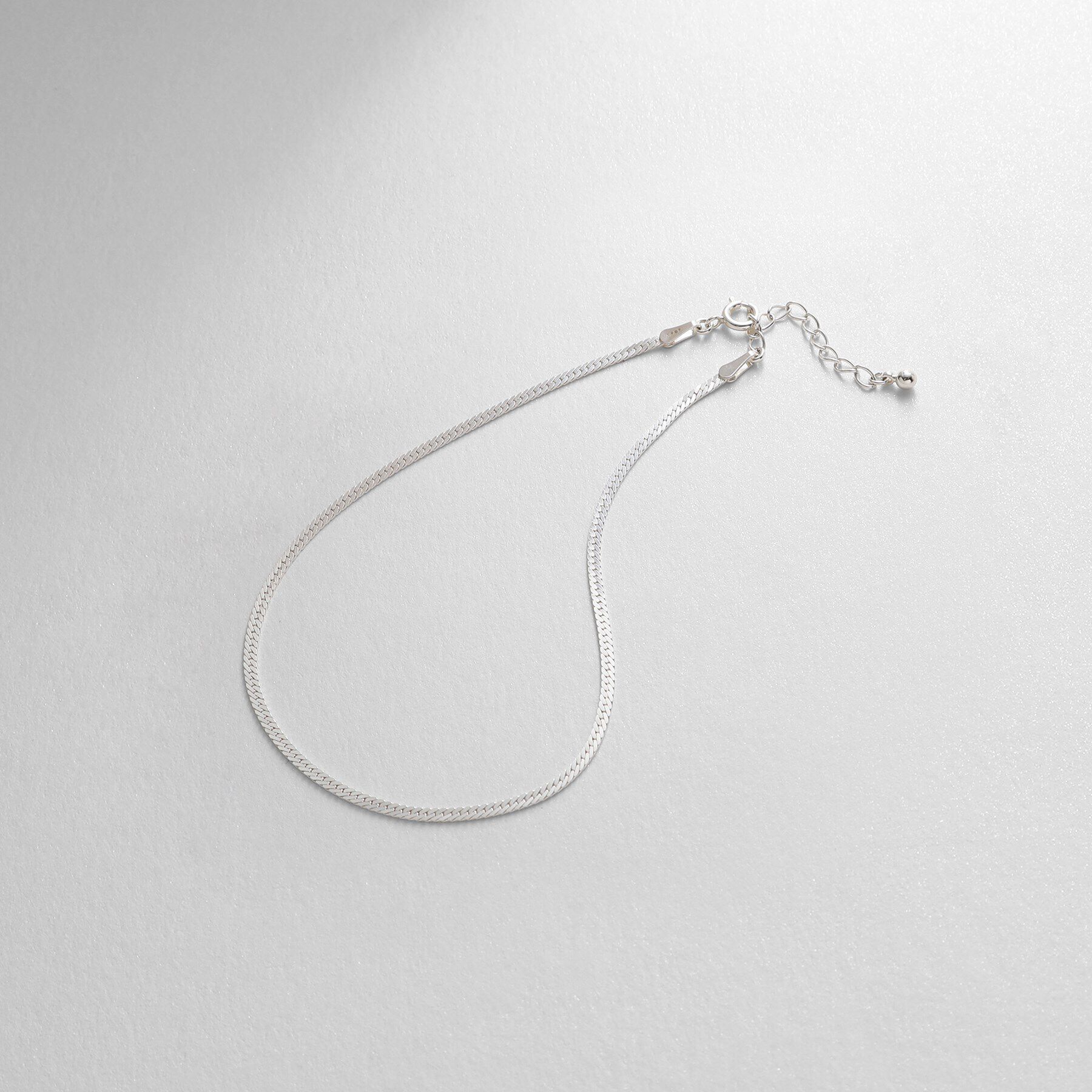 COCOSHNIK ONKITSCH「シルバー デザインチェーン フラットスネークアンクレット」|アンクレット|シルバー(600)