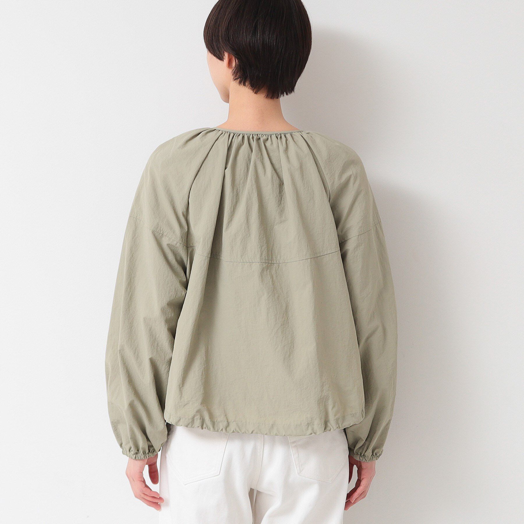 Dessin「【洗える】ギャザークルーネックブルゾン（S～L）」|ブルゾン・スタジャン|