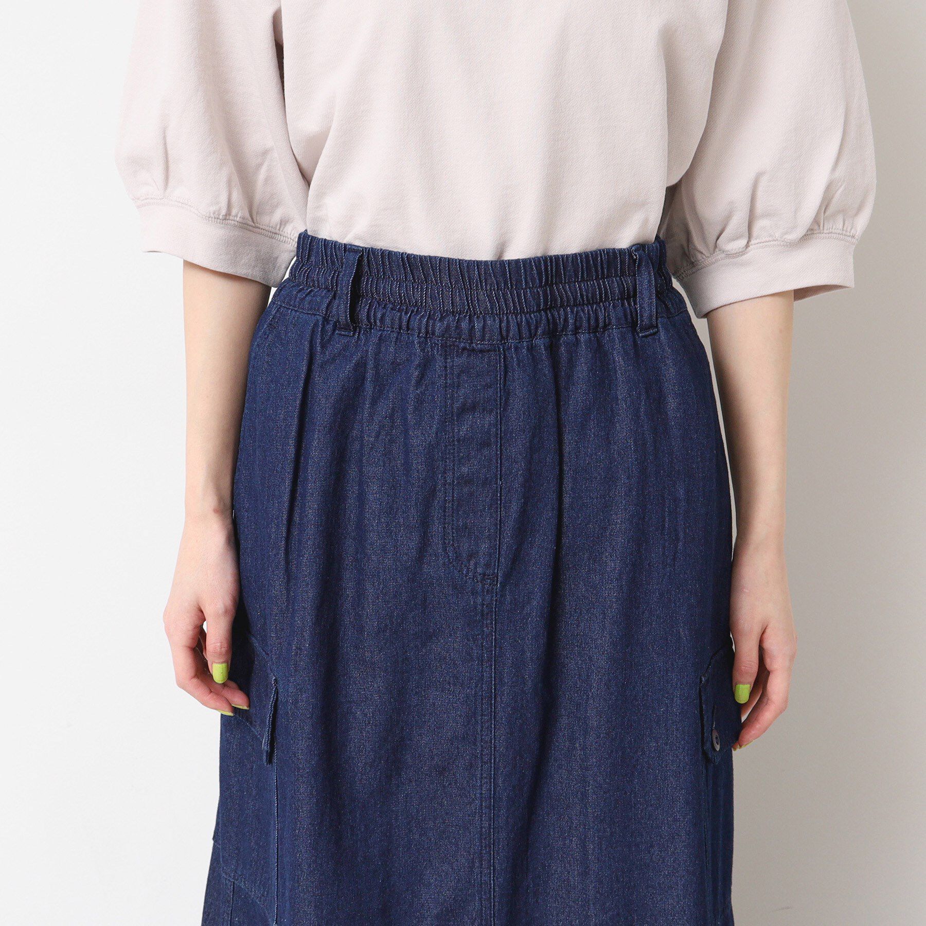 Dessin「【ウエストゴム・洗える】ドロストデニムスカート（S～L）」|スカート|