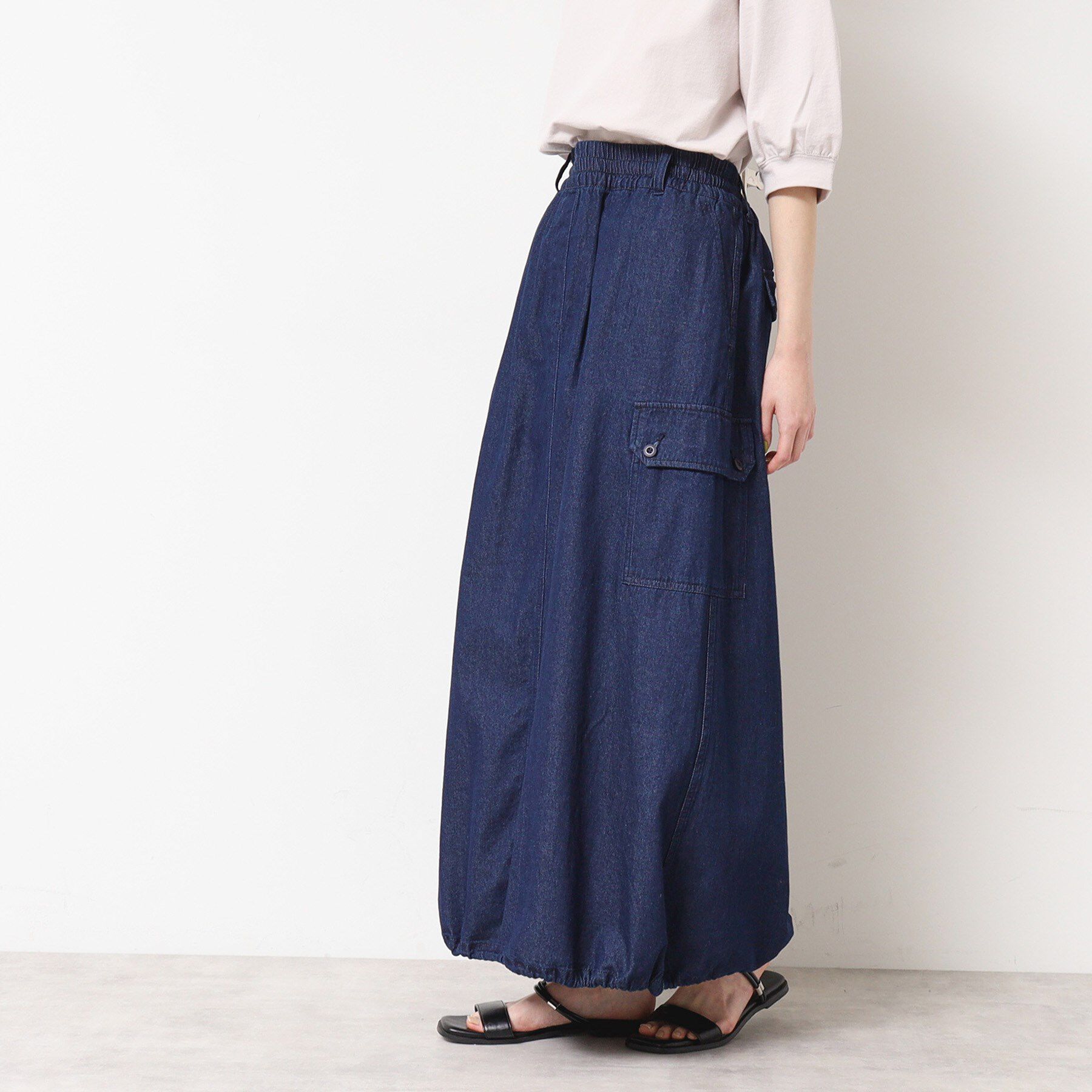 Dessin「【ウエストゴム・洗える】ドロストデニムスカート（S～L）」|スカート|