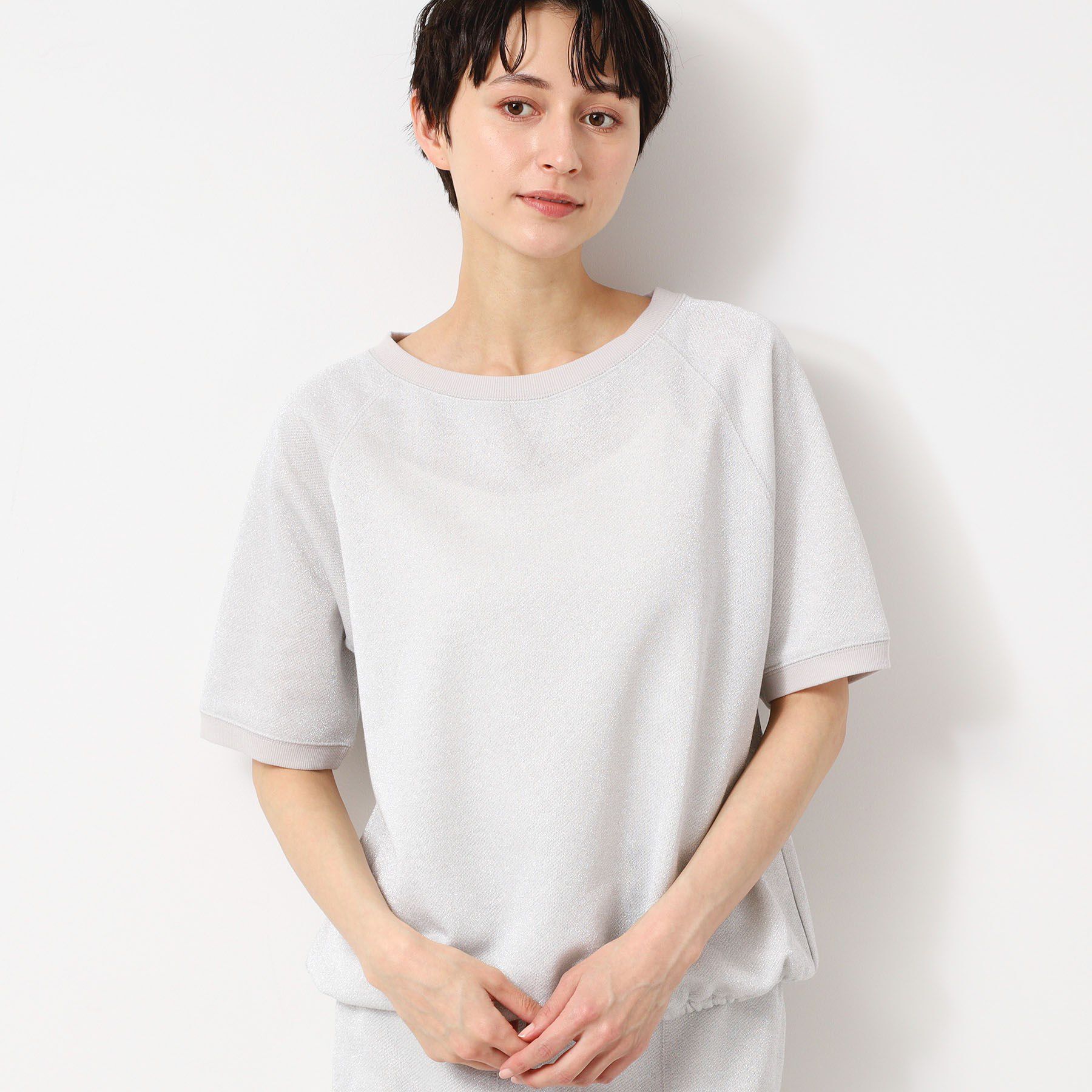 Dessin「【セットアップ可能・洗える】ラメ入り裏毛ジャージプルオーバー」|パーカー|