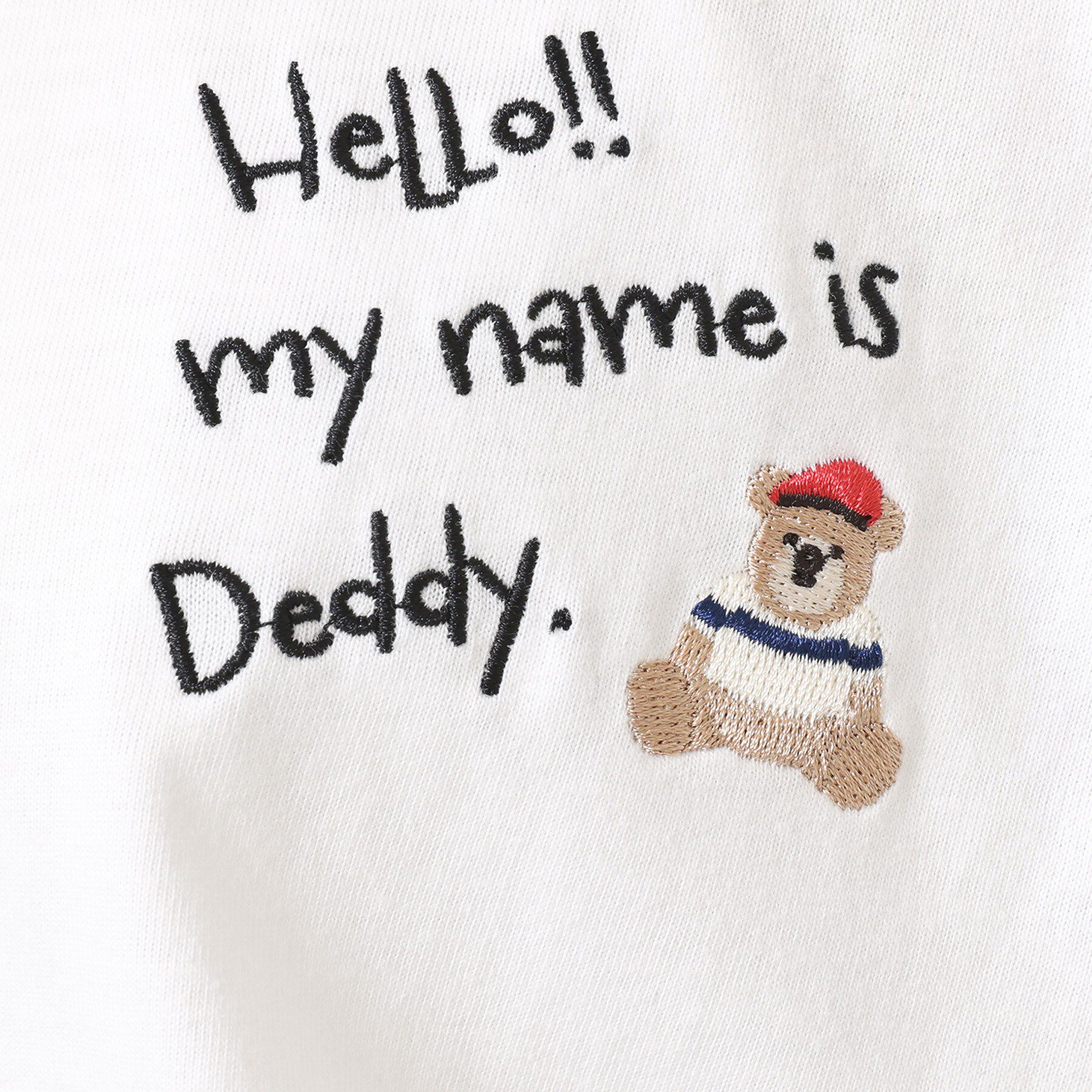 Dessin「【ユニセックス・洗える】Deddy刺繍入り オーガニックコットンTシャツ」|Tシャツ・カットソー|