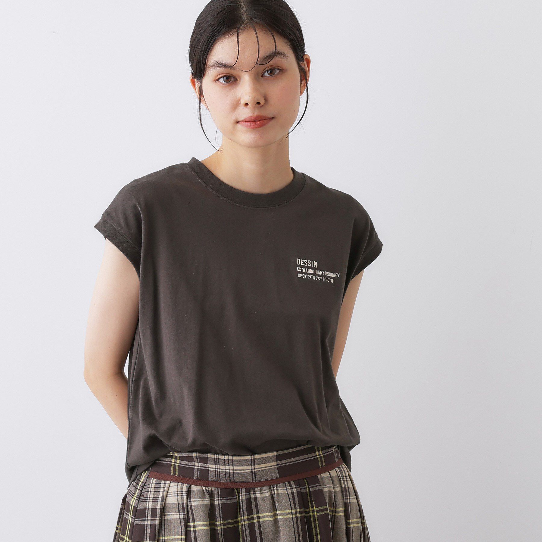 Dessin「【洗える】オーガニックコットンフレンチスリーブ」|Tシャツ・カットソー|