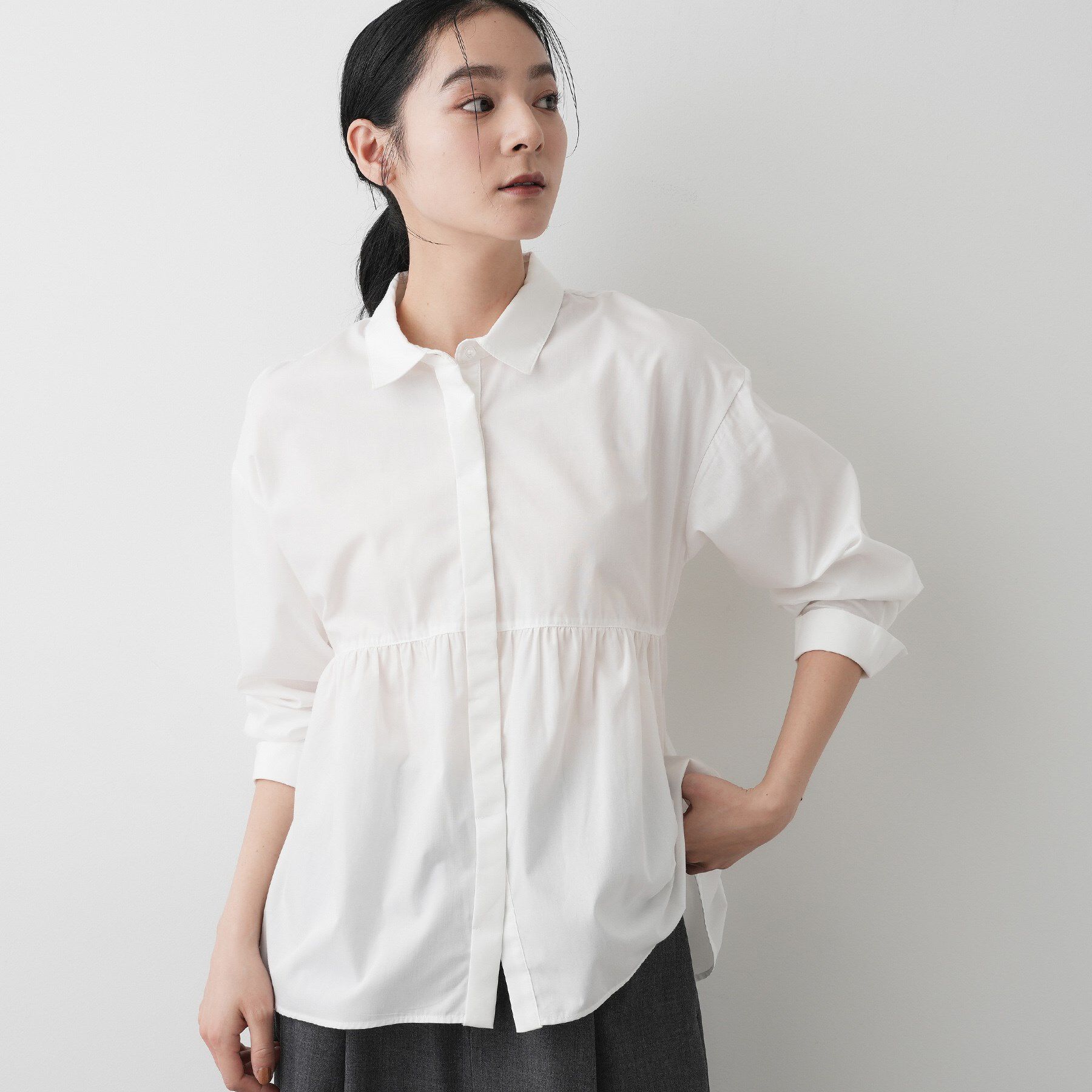 Dessin「【洗える】ペプラムブラウス」|シャツ・ブラウス|