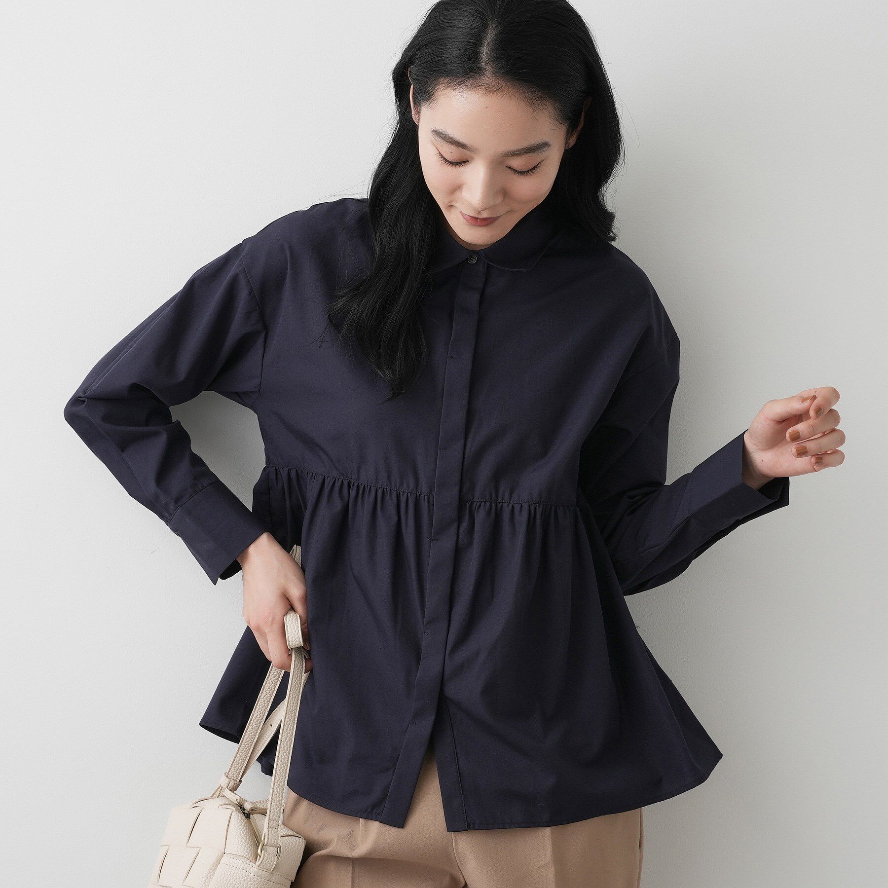 Dessin「【洗える】ペプラムブラウス」|シャツ・ブラウス|