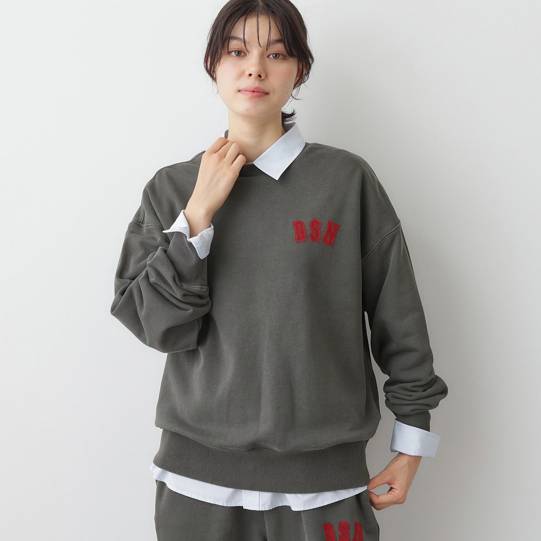 Dessin「【ユニセックス/セットアップ可】ピグメント裏毛スウェット」|パーカー|