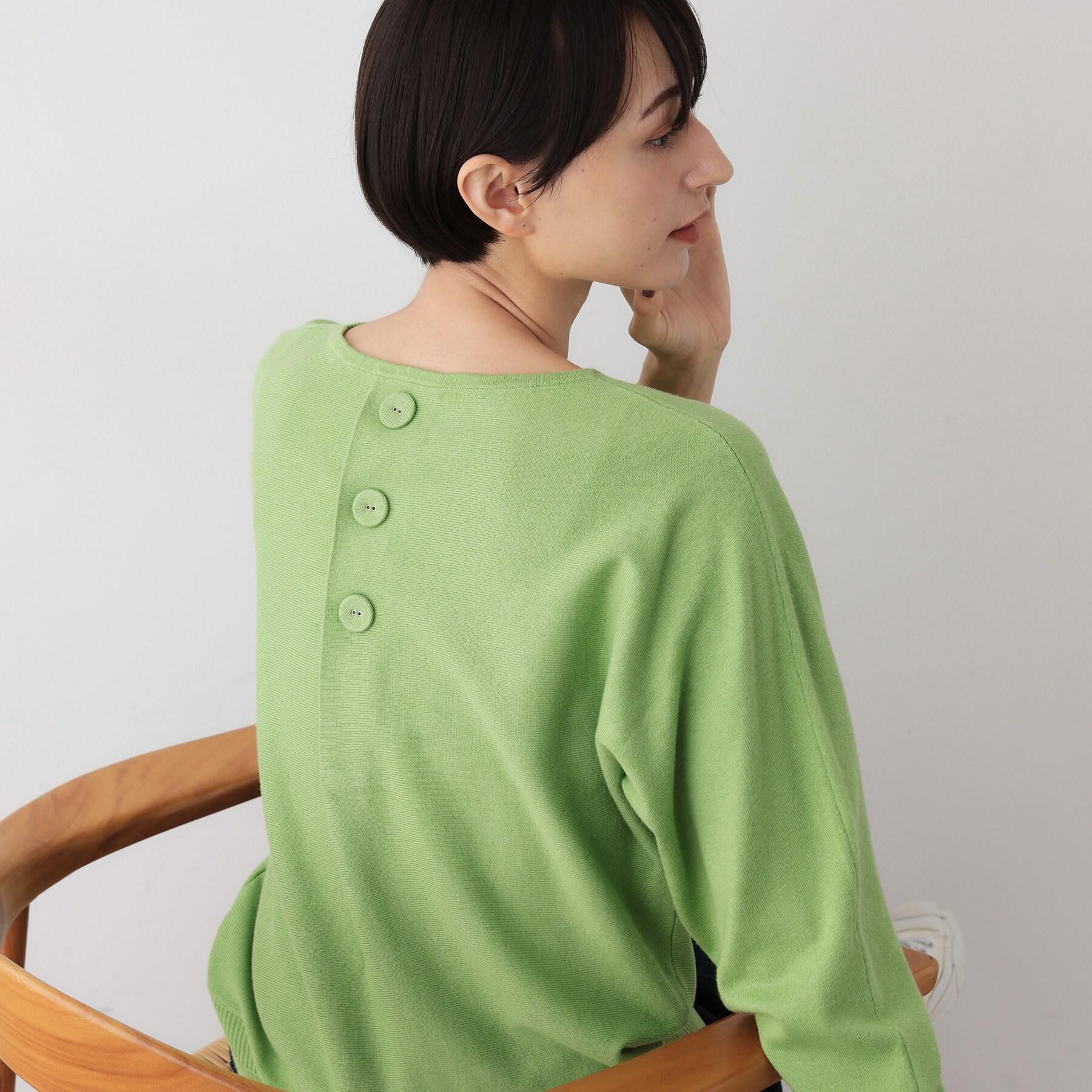 Dessin「【洗える】ウールブレンド後ろボタンニット」|ニット・セーター|