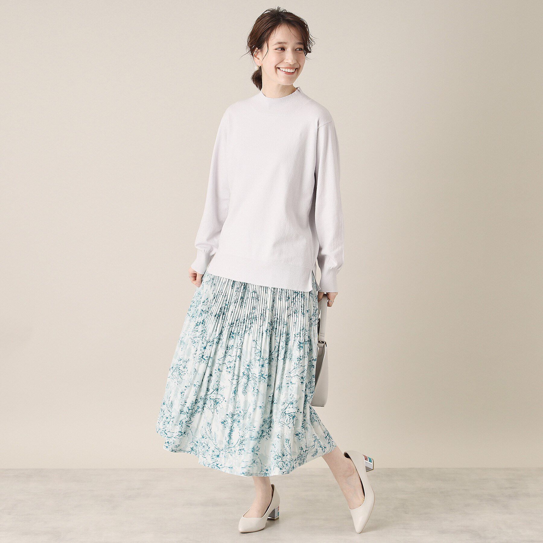 ITS&rsquo;DEMO「【通勤／手洗い可／ウエスト総ゴム】花柄プリーツスカート」|スカート|