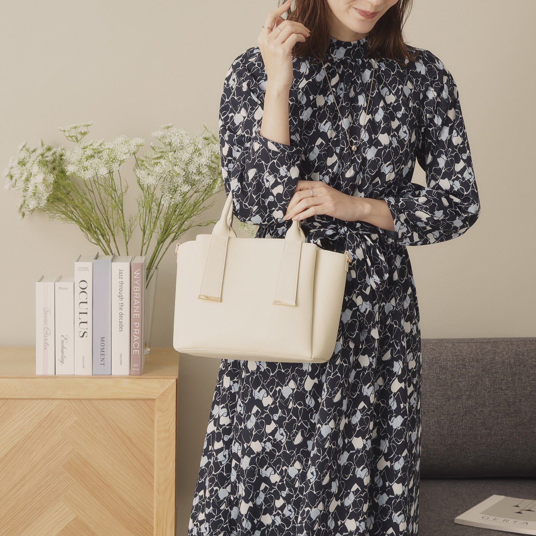 ITS&rsquo;DEMO「かるバッグ2WAYトート」|トートバッグ|アイボリー(004)