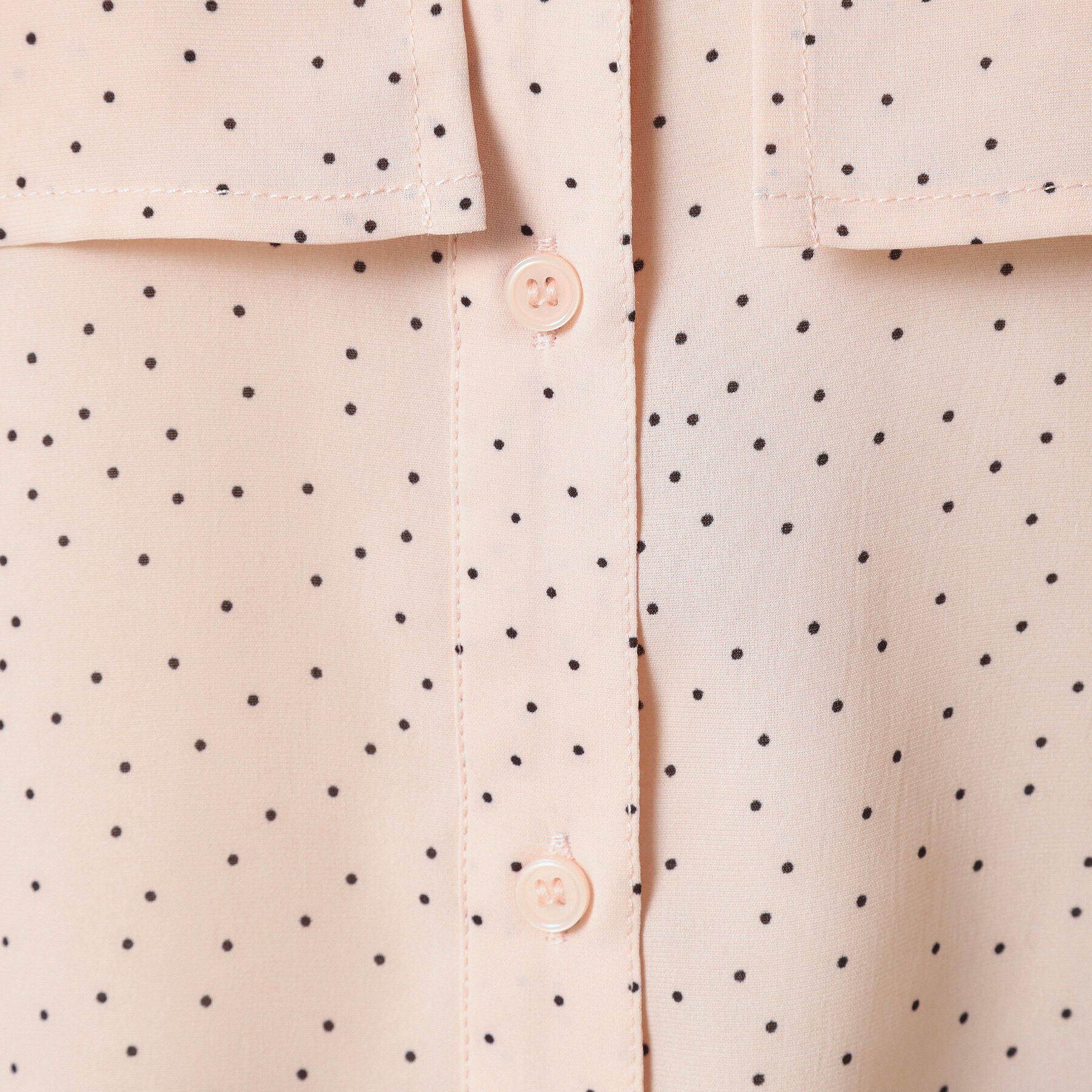 ITS&rsquo;DEMO「【手洗い可】ケープフリルドットブラウス」|シャツ・ブラウス|