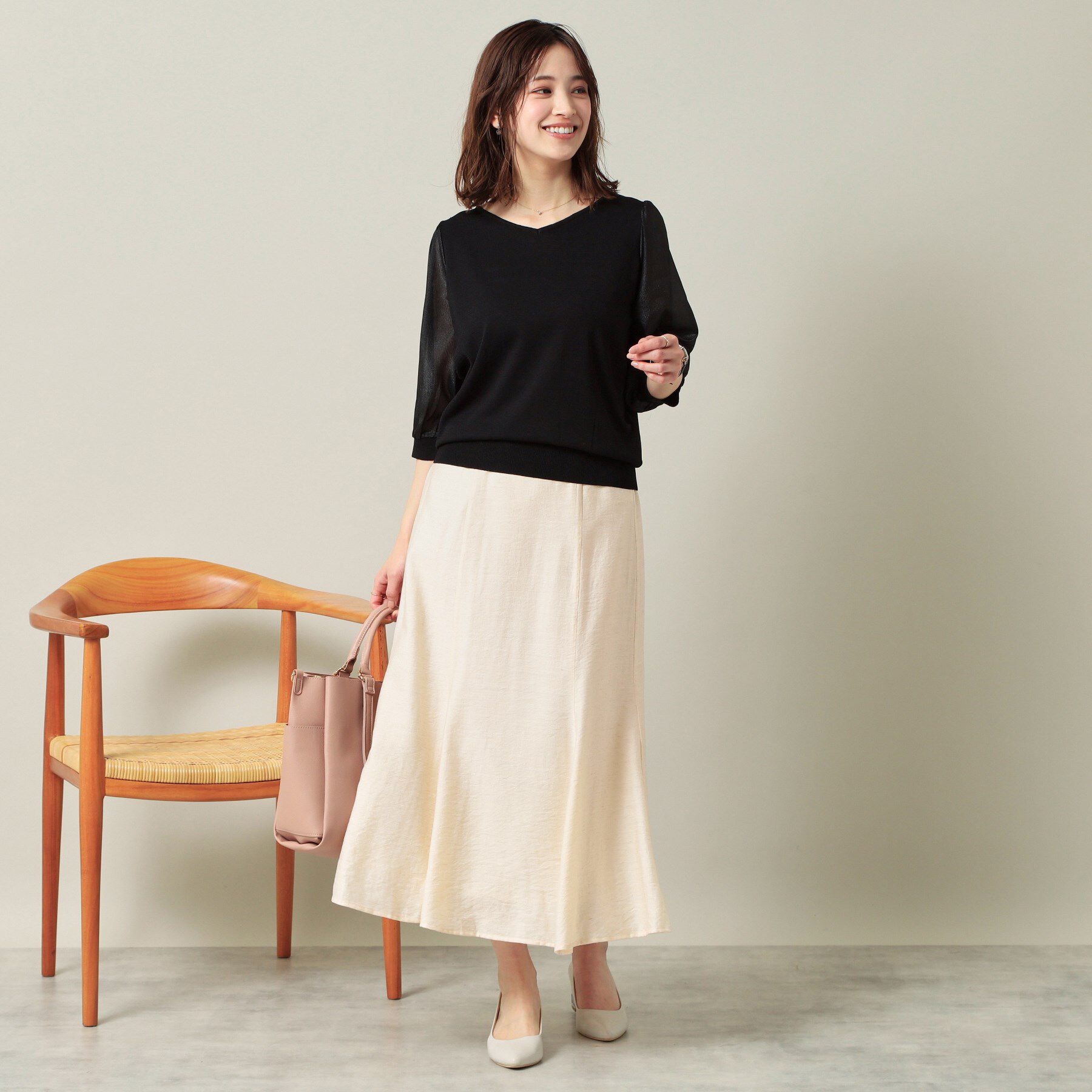 ITS&rsquo;DEMO「【ウエストゴム／洗濯機OK】リネン混マーメイドスカート」|スカート|