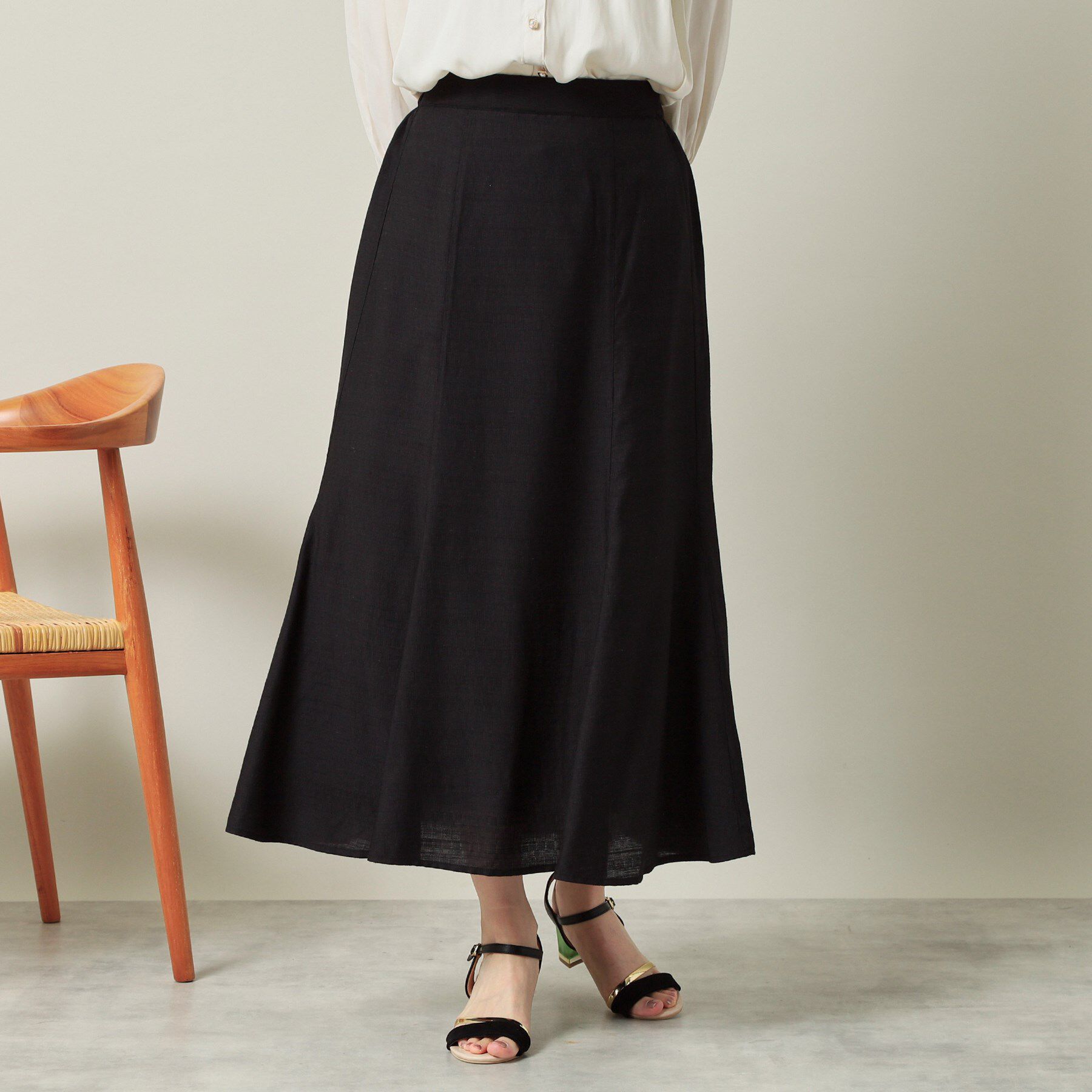 ITS&rsquo;DEMO「【ウエストゴム／洗濯機OK】リネン混マーメイドスカート」|スカート|