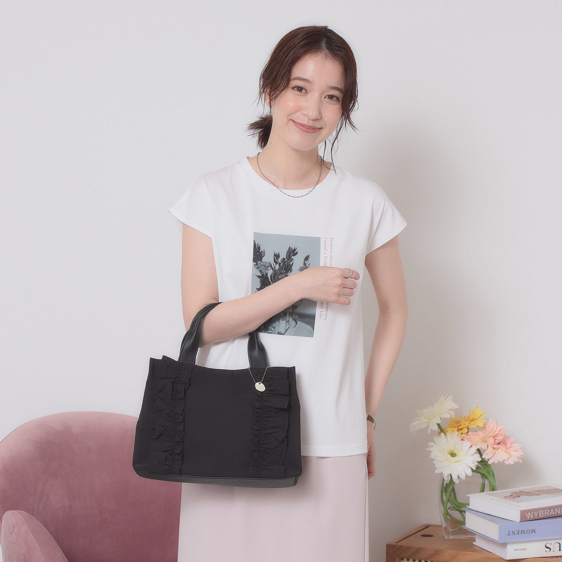 ITS&rsquo;DEMO「フリルミニトート」|ハンドバッグ|