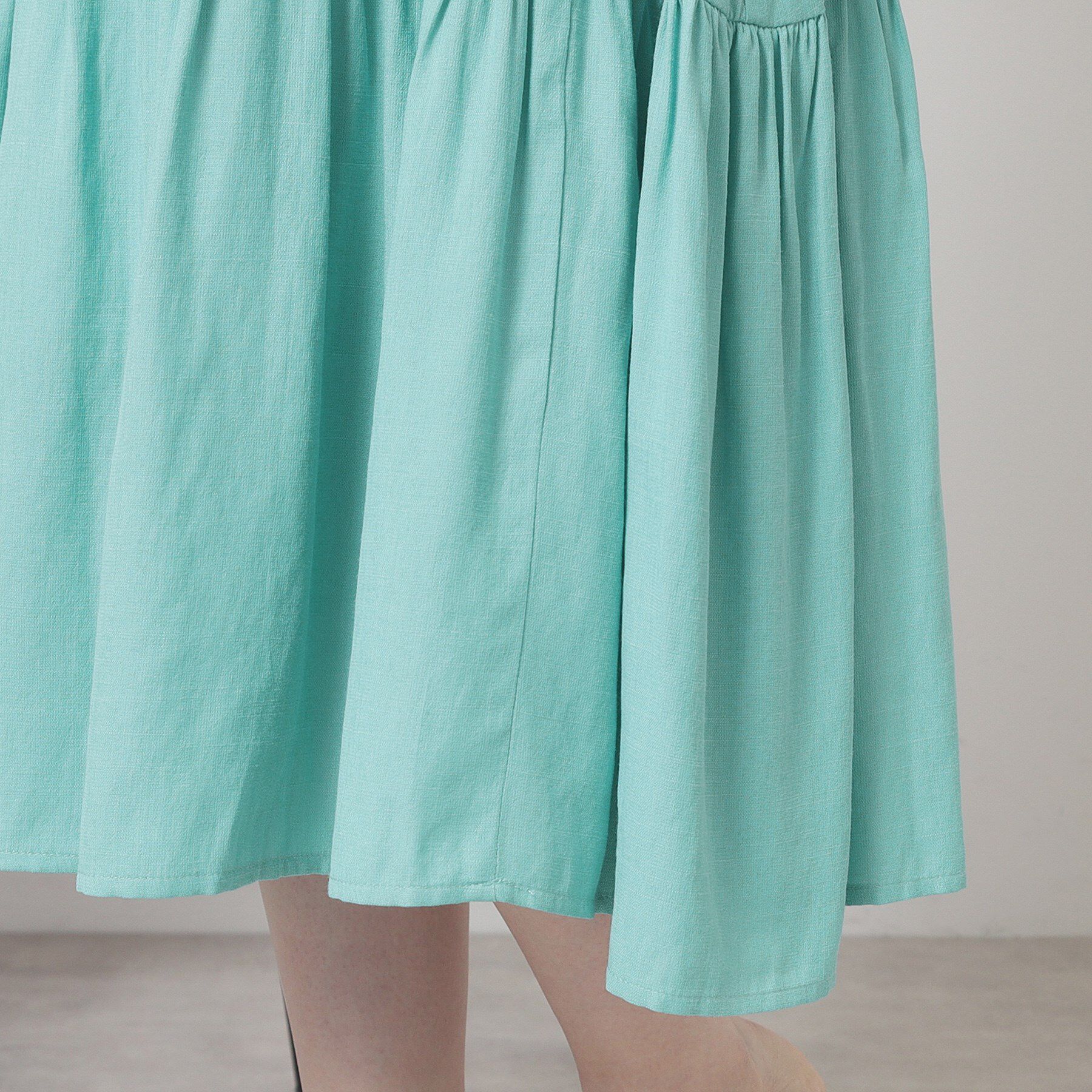 ITS&rsquo;DEMO「【ウエストゴム／手洗い可】強撚スラブスカート」|スカート|