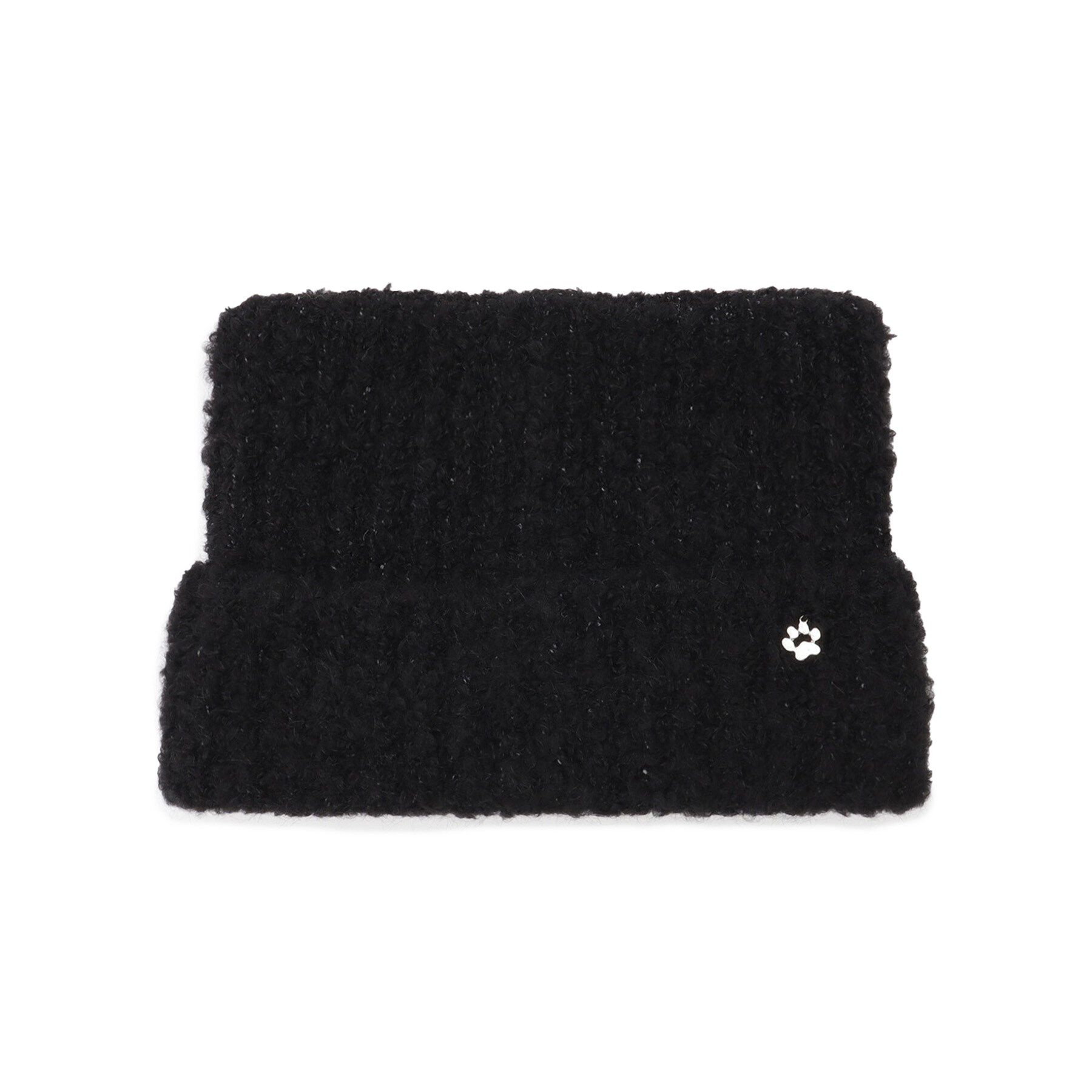 ITS&rsquo;DEMO「【手洗い可】猫耳ブークレニットワッチ」|ニット帽|ブラック(019)