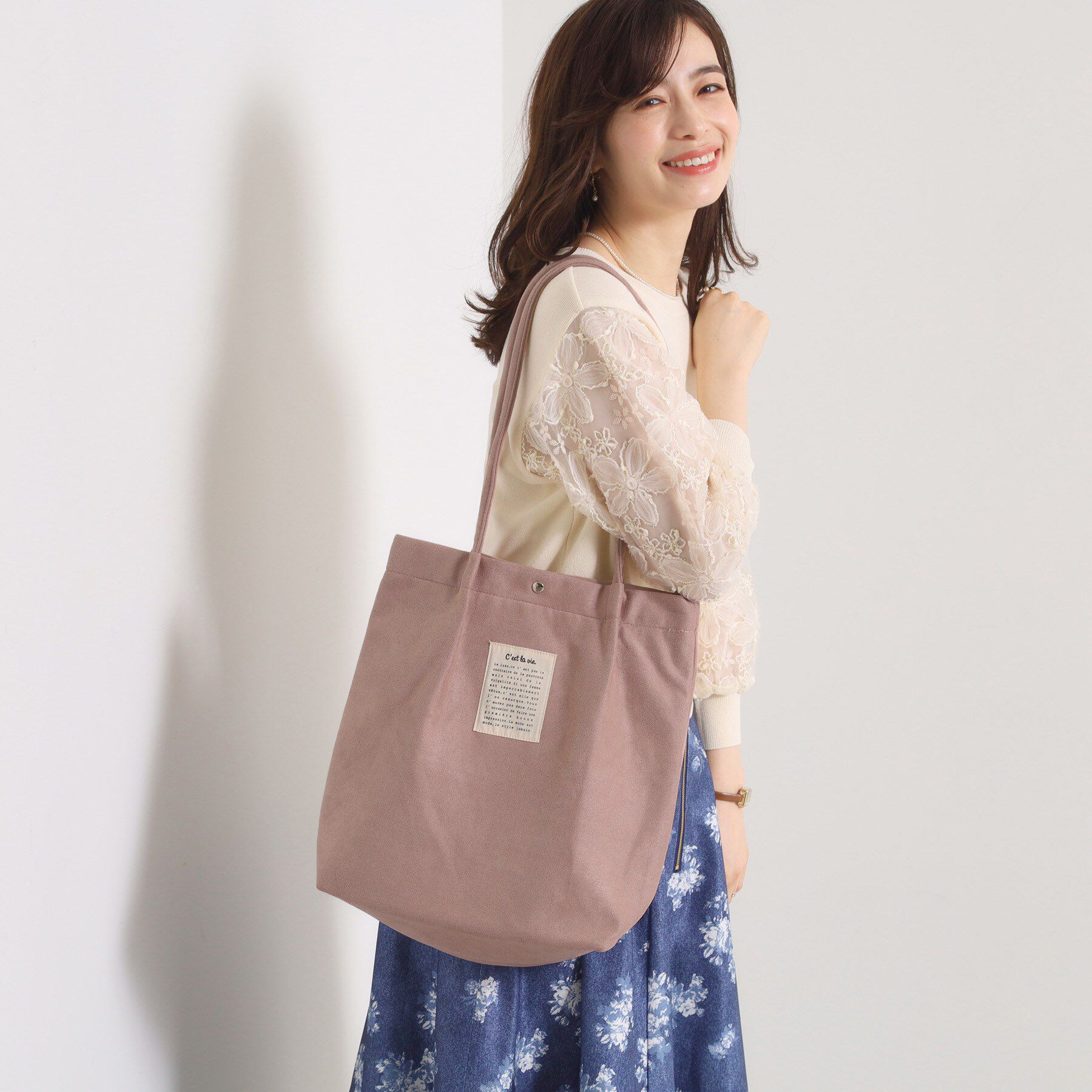 ITS&rsquo;DEMO「【A4対応】スエードハンドルタックトート」|トートバッグ|