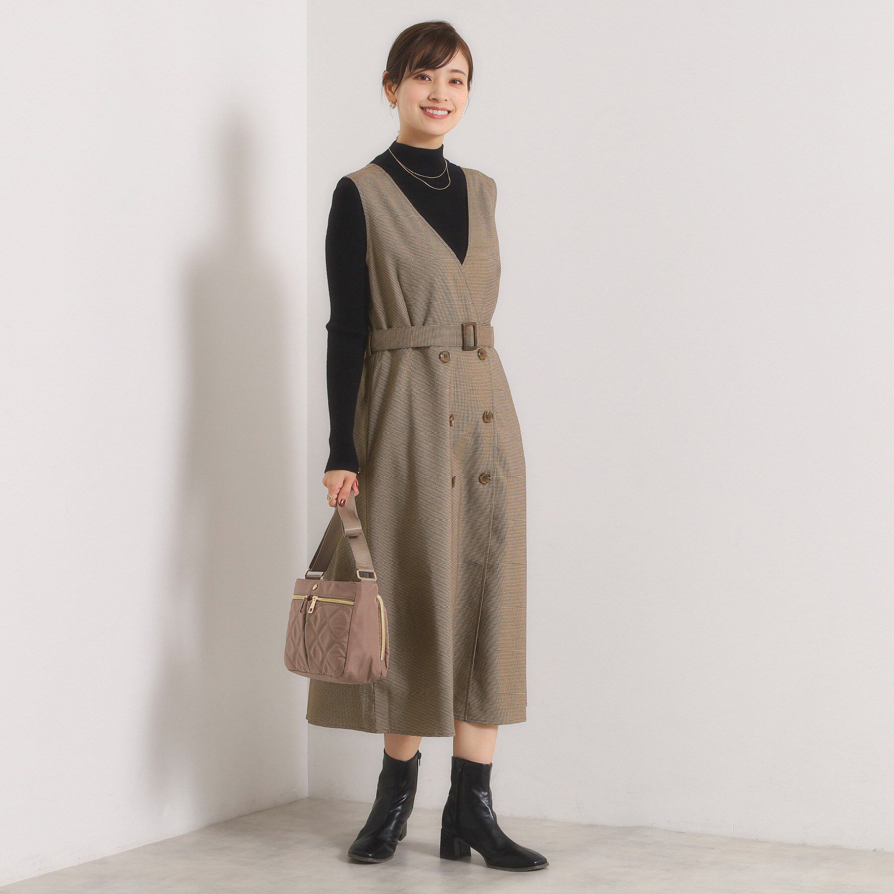 ITS&rsquo;DEMO「【手洗い可】チェック柄ジャンスカ」|ワンピース|