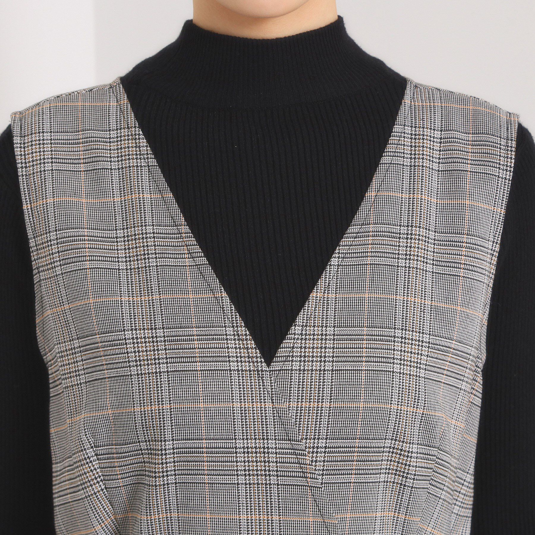 ITS&rsquo;DEMO「【手洗い可】チェック柄ジャンスカ」|ワンピース|