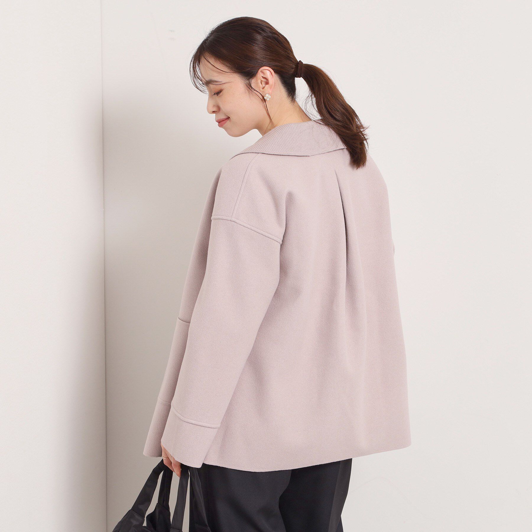 ITS&rsquo;DEMO「裏リブミディ丈ダブルコート」|チェスターコート|