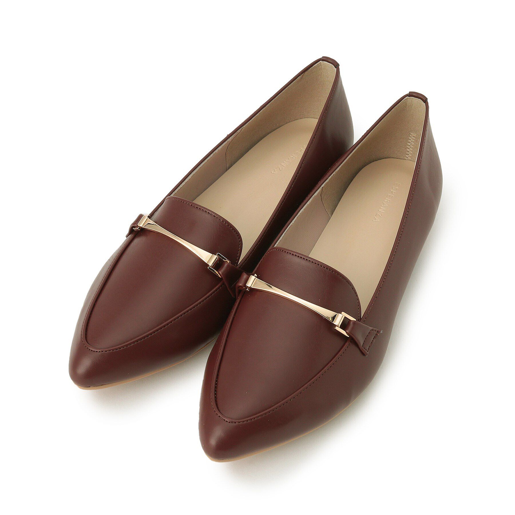 ESPERANZA「ビット付きポインテッドトゥローファーパンプス」|パンプス|ﾌﾞﾗｳﾝ(042)