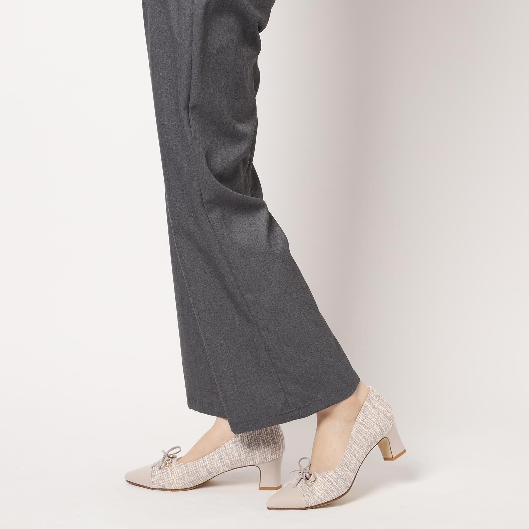 ESPERANZA「ビジューリボンポインテッドトゥパンプス」|パンプス|