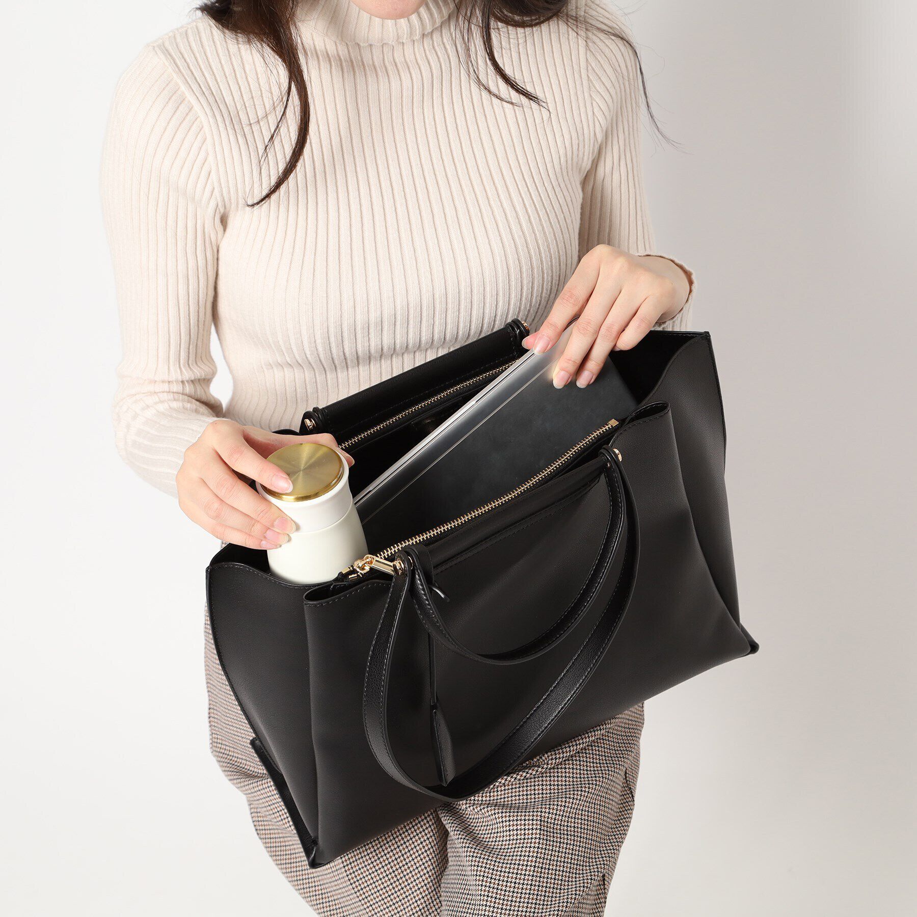 ESPERANZA「【大容量／通勤・通学にピッタリ】横型A4トートバッグ」|トートバッグ|