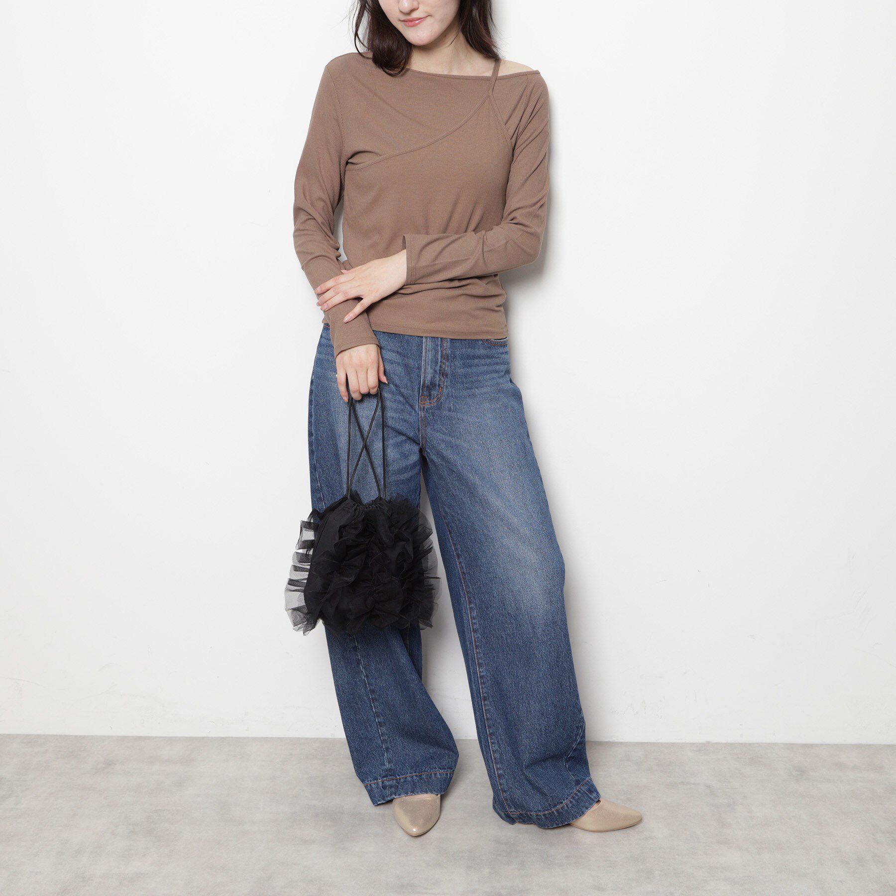 ESPERANZA「チュールフリル巾着ショルダーバッグ」|ショルダー・メッセンジャー|