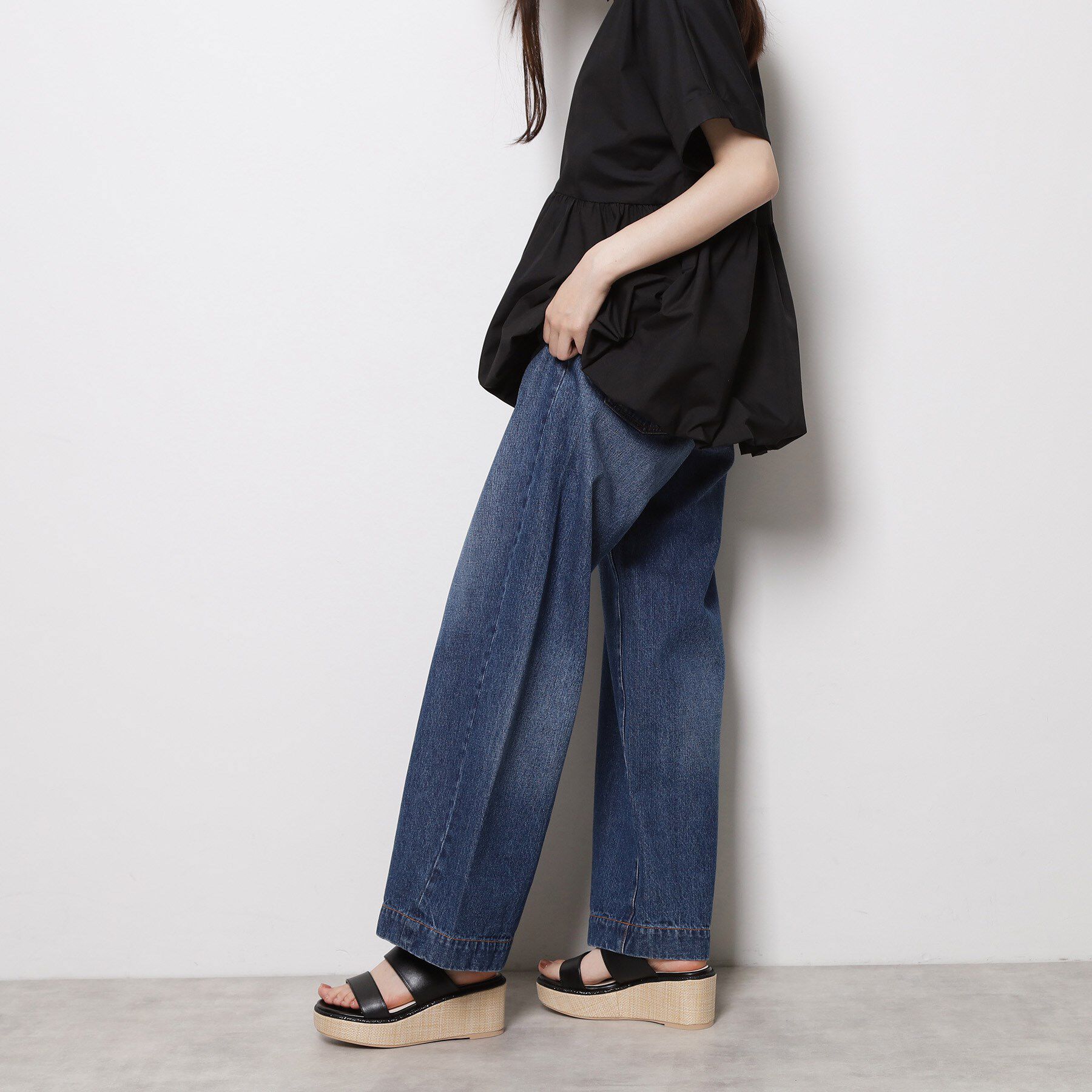 ESPERANZA「ラメラインウェッジミュール」|サンダル|