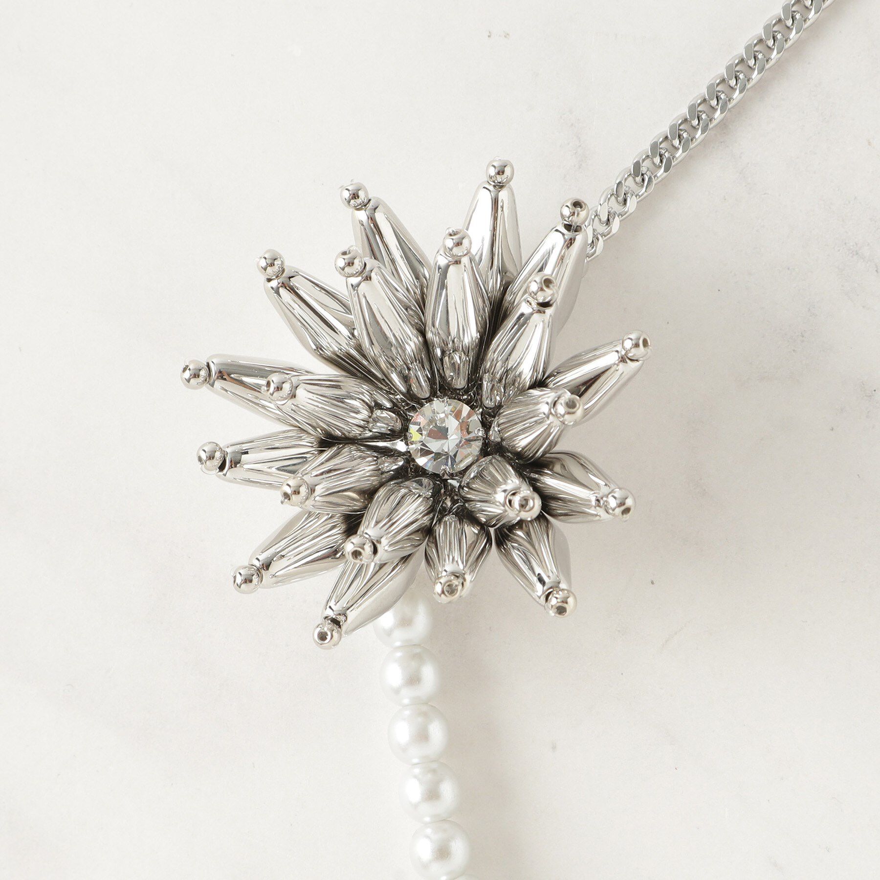 SunaUna「【パール調コンビ】モチーフネックレス」|ネックレス|