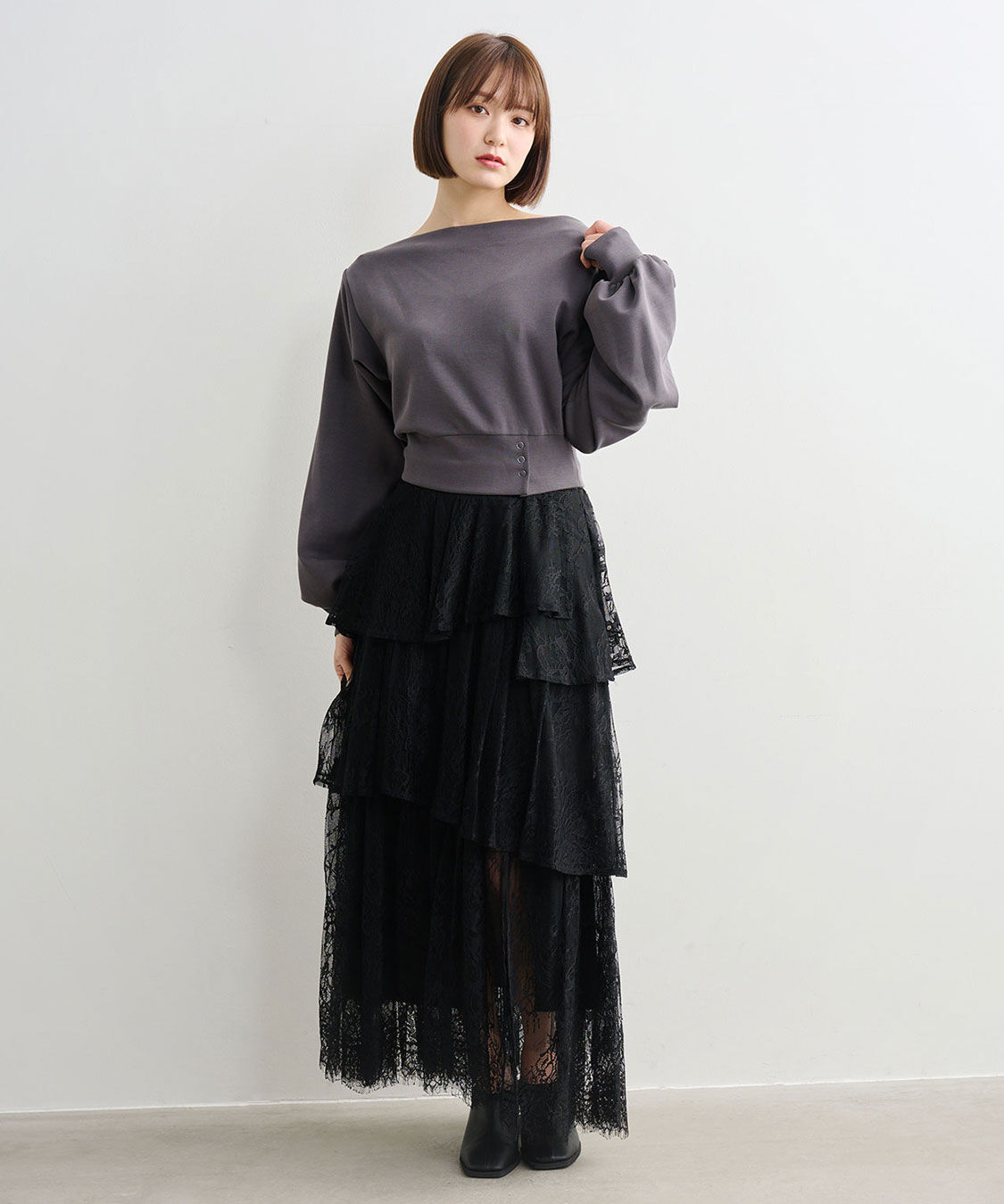 COCO DEAL「ボートネックポンチトップス」|Tシャツ・カットソー|