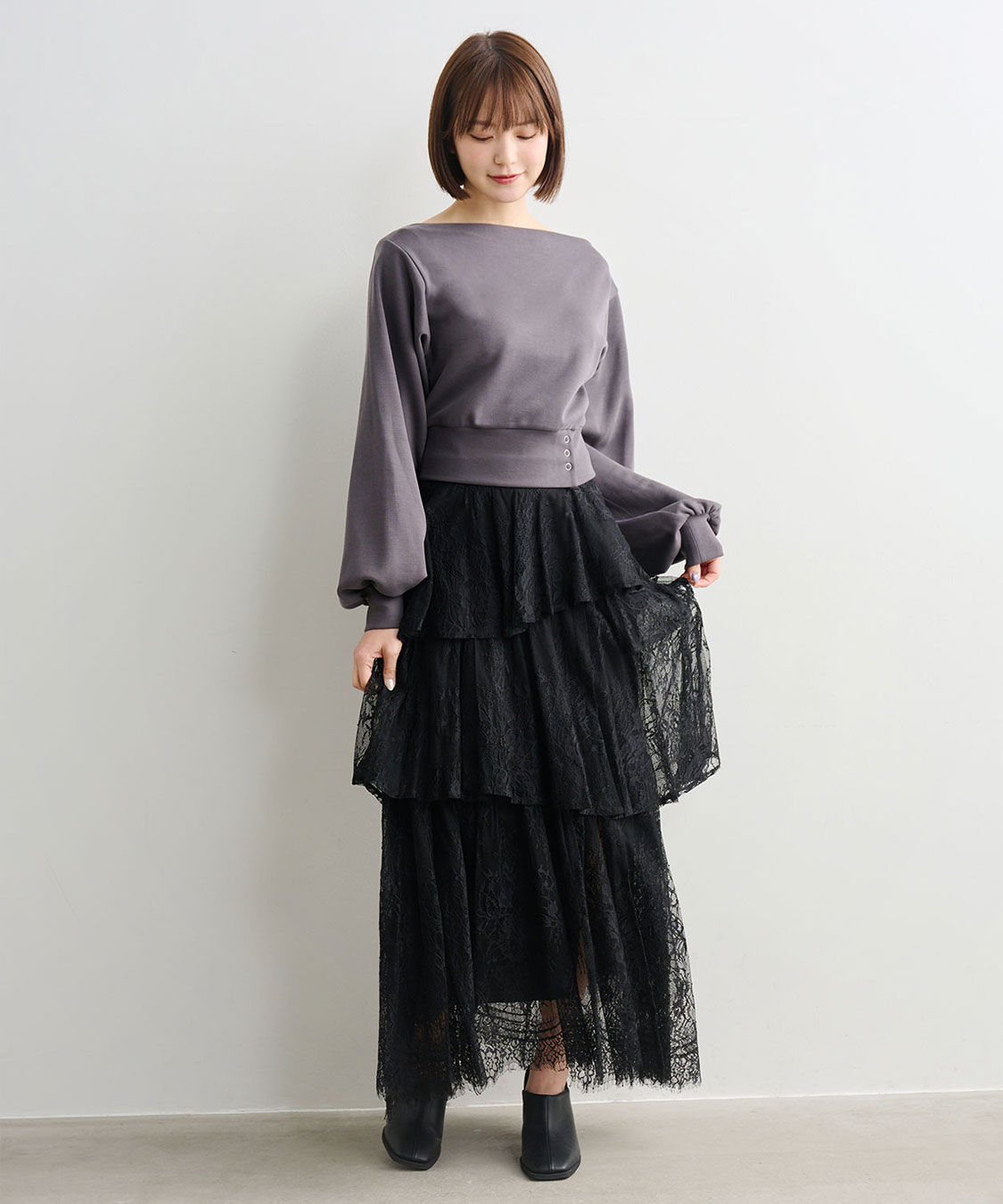 COCO DEAL「ボートネックポンチトップス」|Tシャツ・カットソー|