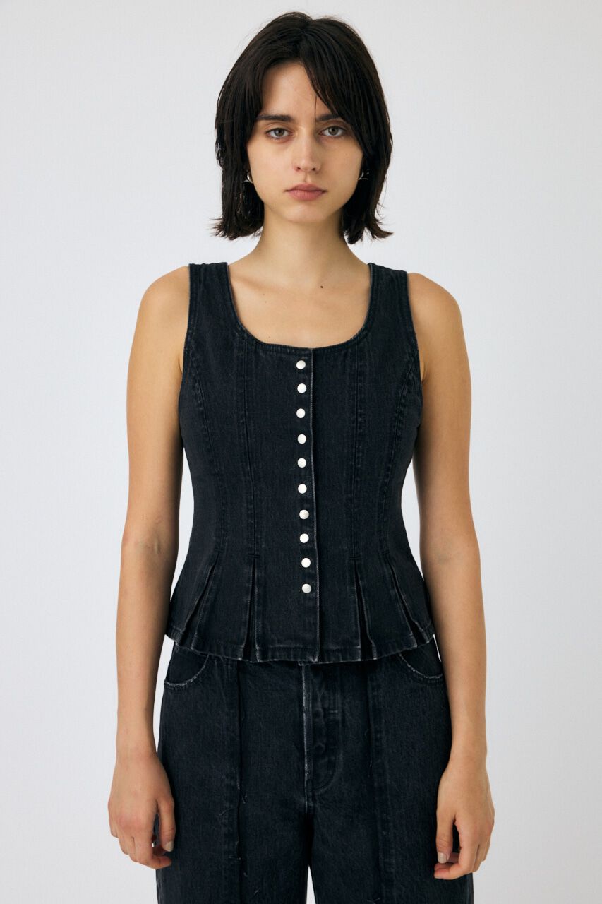 MOUSSY「BUTTON UP デニムトップス」|シャツ・ブラウス|