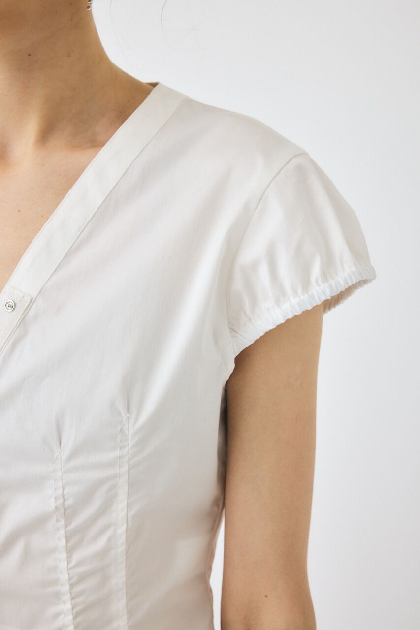 MOUSSY「CAPSLEEVE BUTTON シャツ」|シャツ・ブラウス|