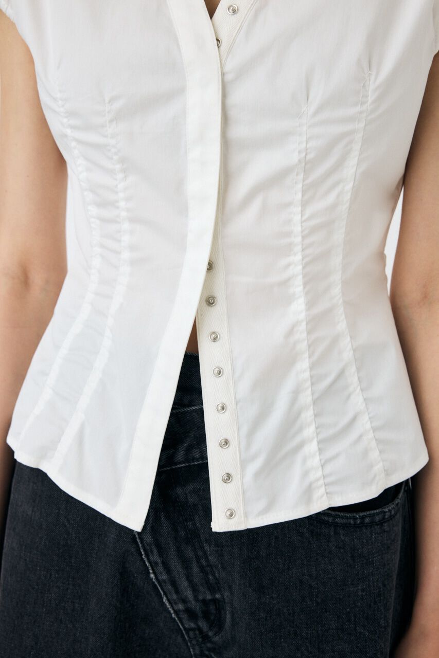 MOUSSY「CAPSLEEVE BUTTON シャツ」|シャツ・ブラウス|