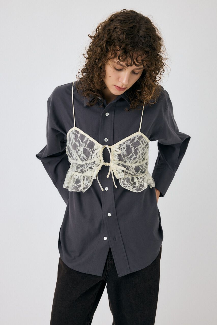 MOUSSY「LACY BUSTIER レイヤードシャツ」|シャツ・ブラウス|