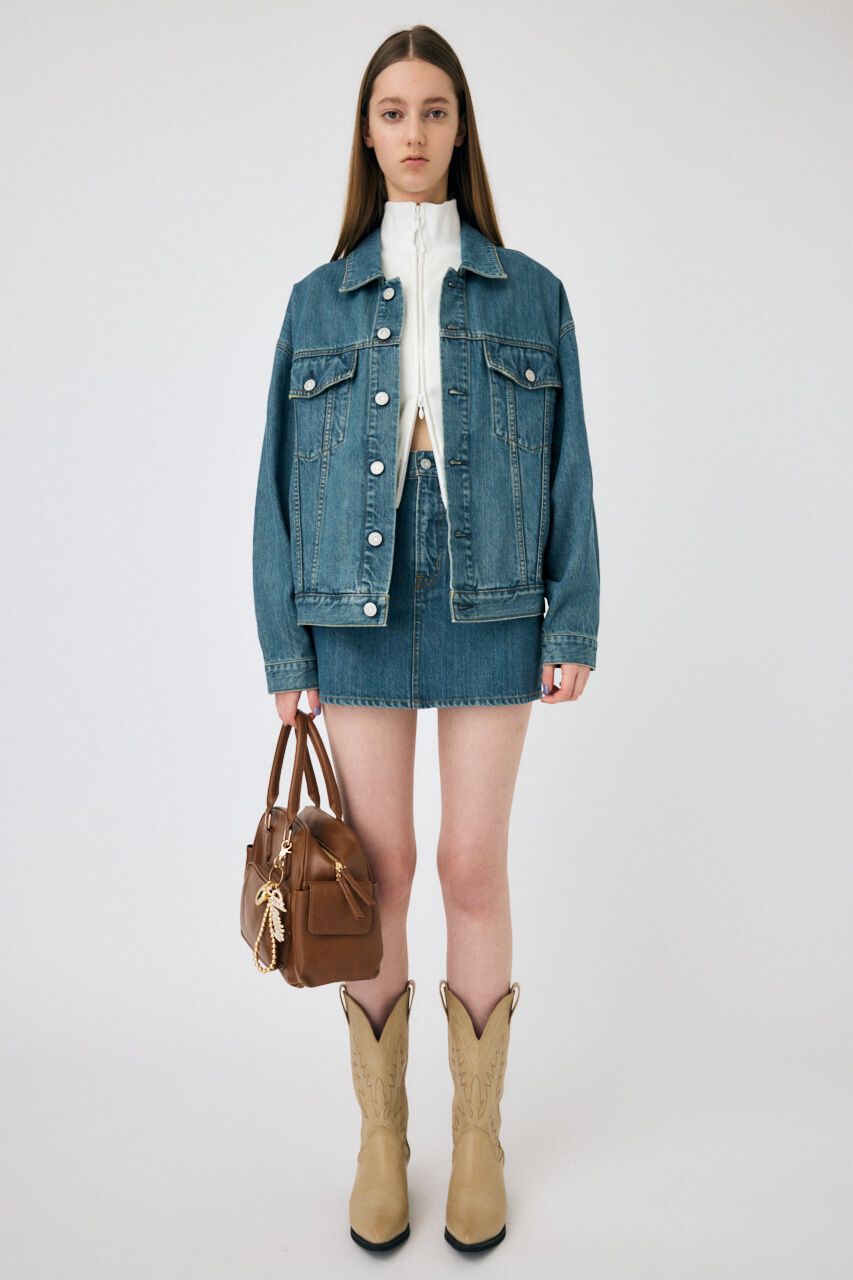 MOUSSY「TINTED DENIM ミニスカート」|スカート|L/BLU1