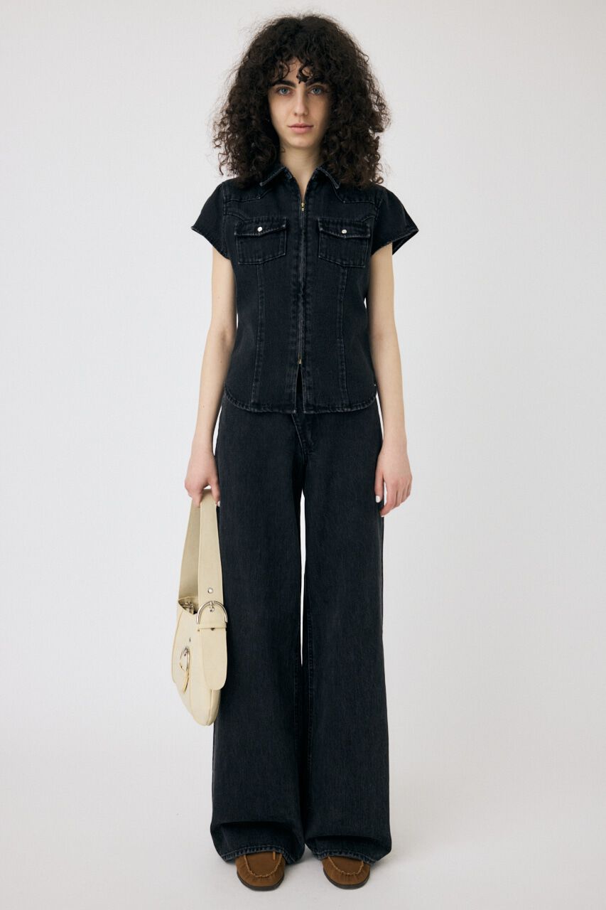 MOUSSY「CAP SLEEVE デニムシャツ」|シャツ・ブラウス|