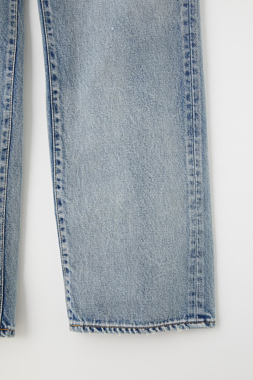MOUSSY「HW DAMAGE LOOSE STRAIGHT」|デニム|