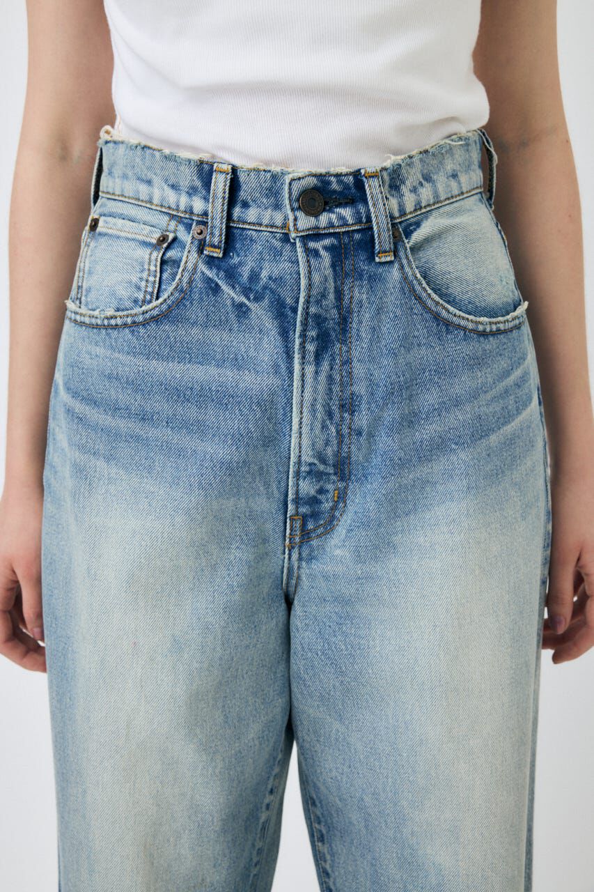 MOUSSY「HW DAMAGE LOOSE STRAIGHT」|デニム|