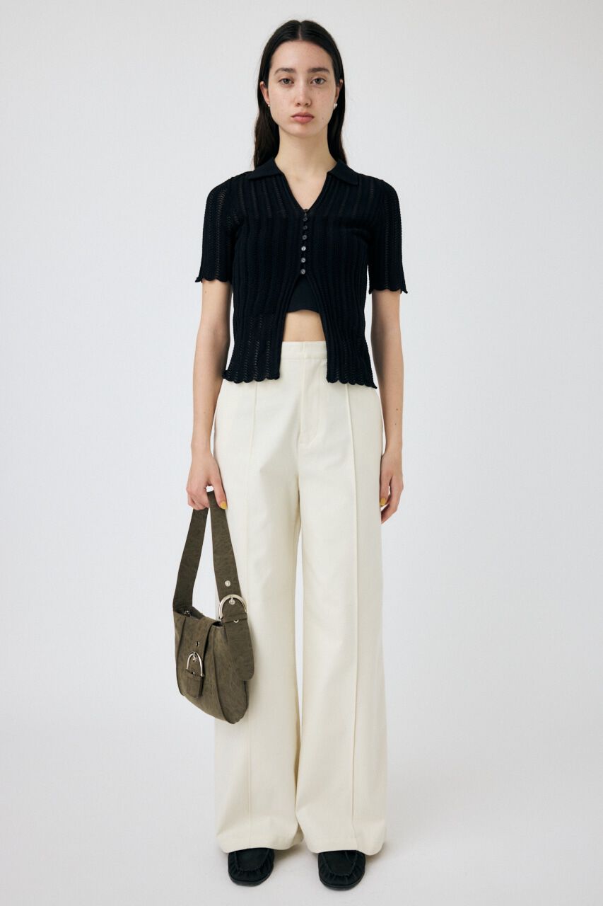 MOUSSY「COTTON KNIT OPENWORK カーディガン」|ニット・セーター|