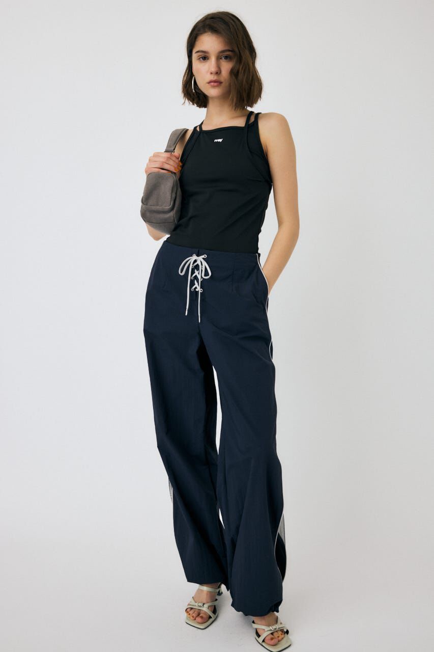MOUSSY「SHEER PANEL LACE UP パンツ」|その他|
