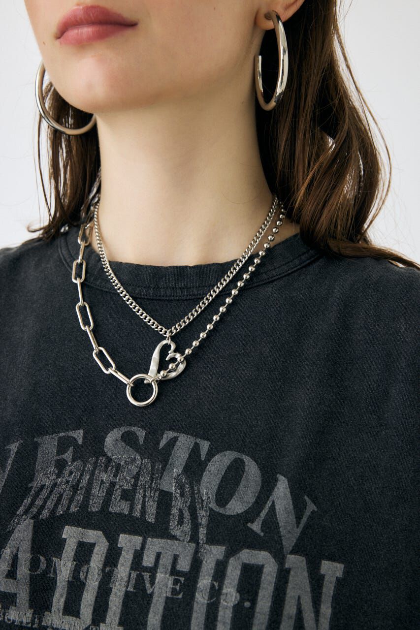 MOUSSY「OVERLAPPING LOGOS ノースリーブ TEE」|タンクトップ|