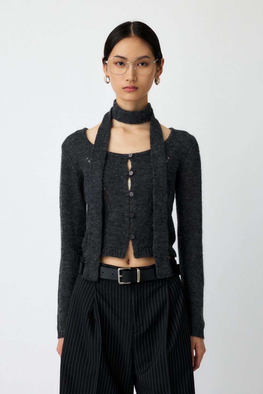 MOUSSY「MIX YARN KNIT トップス」|ニット・セーター|