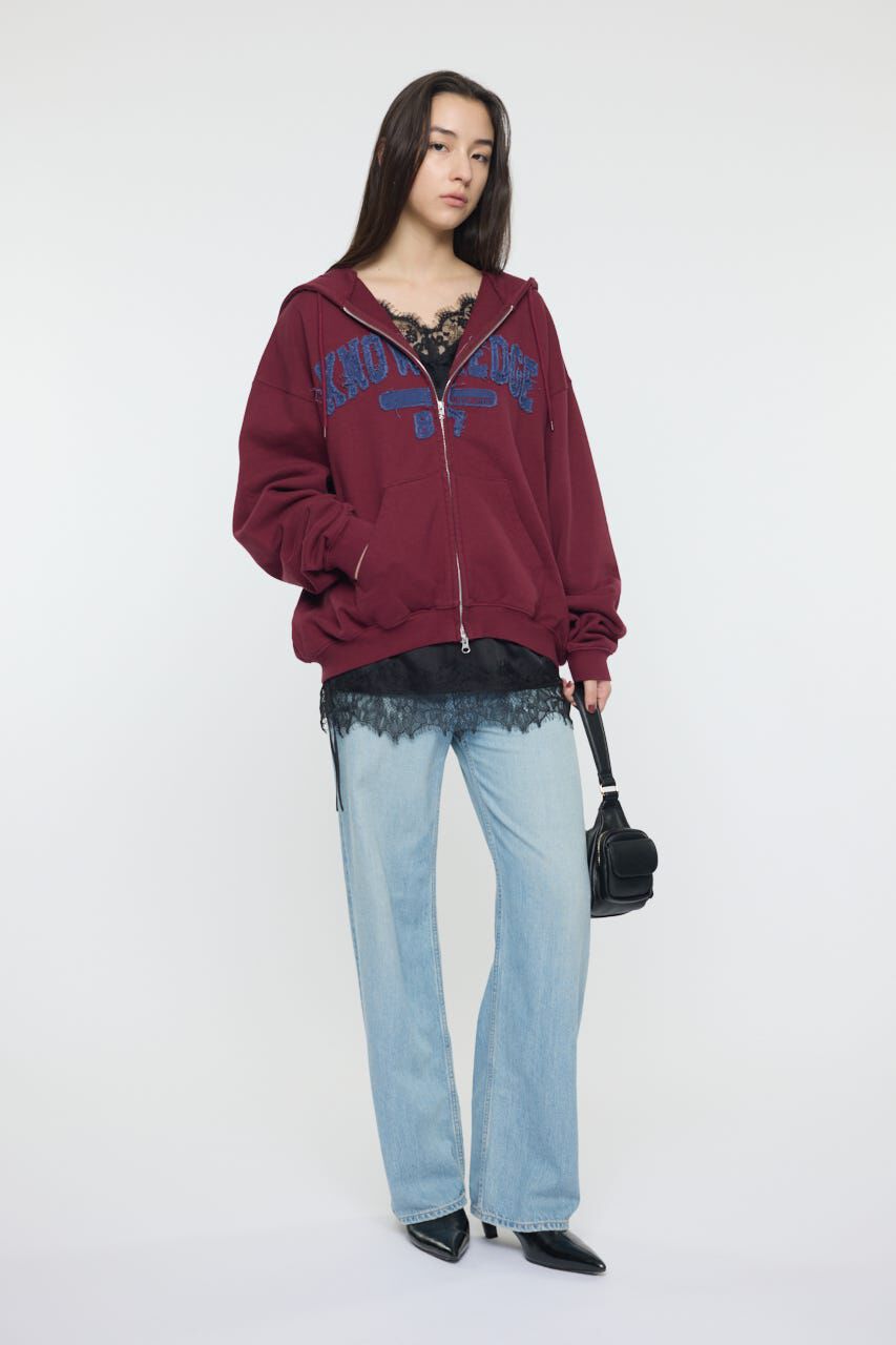 MOUSSY「COLLEGIATE ZIP フーディー」|パーカー|