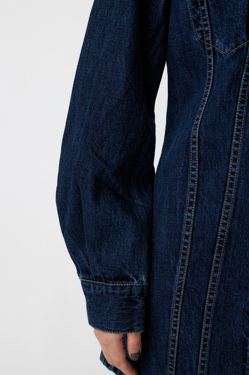 MOUSSY「ZIP UP DENIM ミニドレス」|ワンピース|