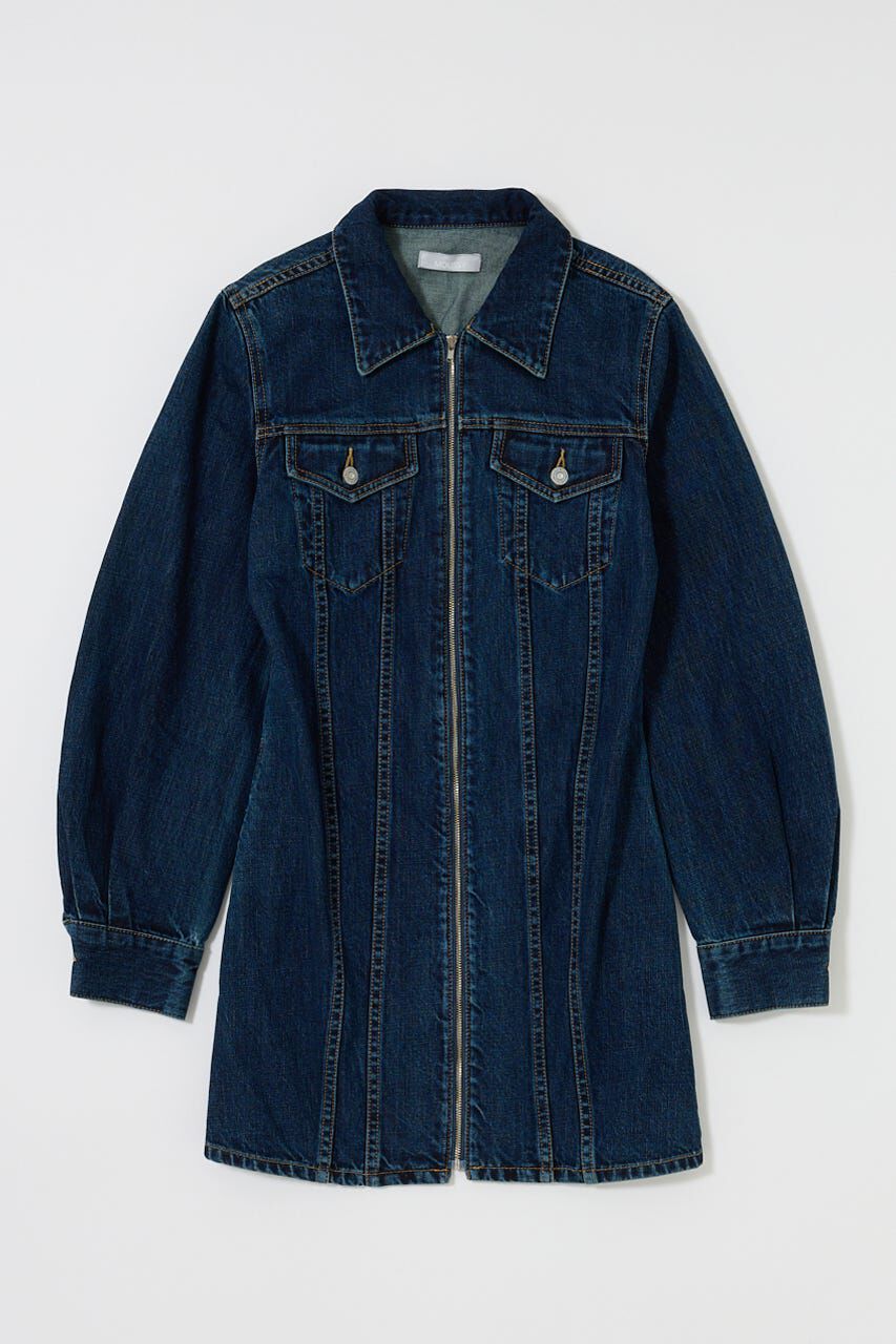 MOUSSY「ZIP UP DENIM ミニドレス」|ワンピース|
