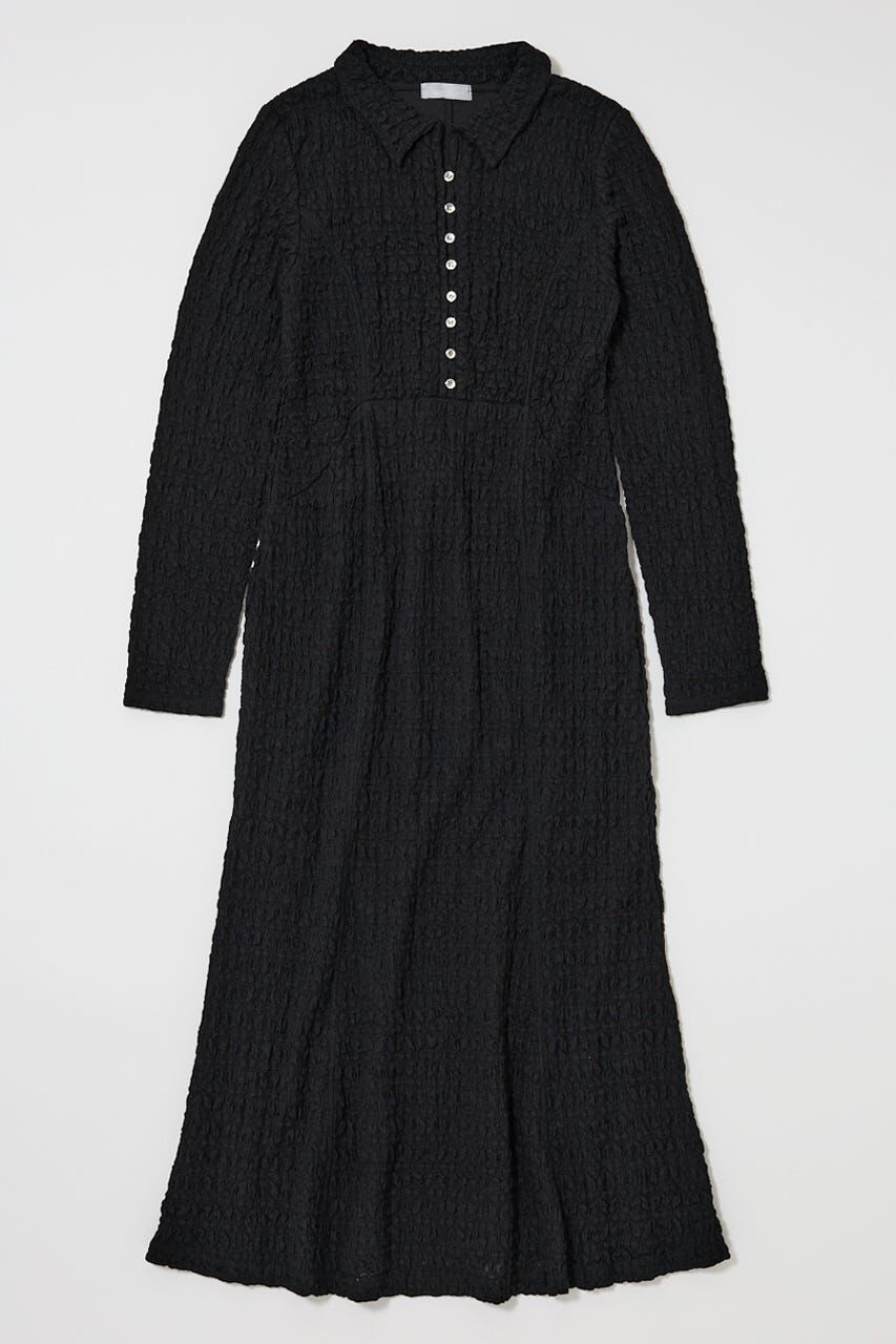 MOUSSY「L/S MERMAID LACE LONG ドレス」|ワンピース|BLK