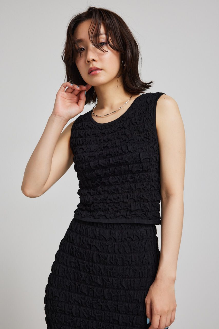 rienda「ポップコーンニットトップス」|タンクトップ|