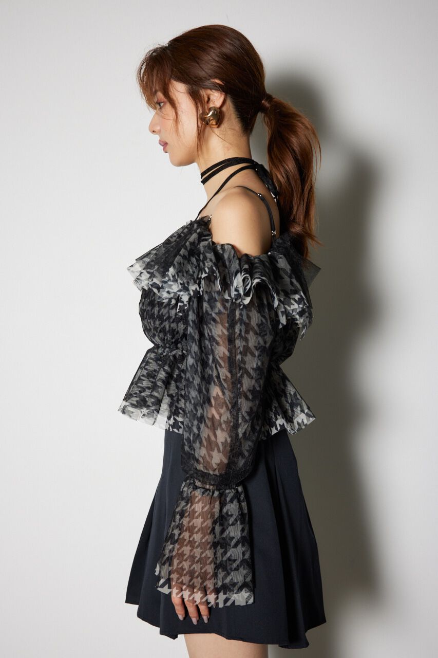 rienda「2WAYギャザーオフショルチュールブラウス」|シャツ・ブラウス|