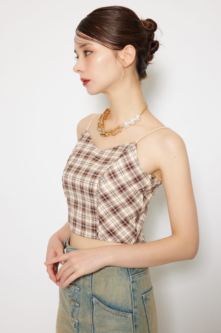 rienda「チェックビスチェ」|キャミソール|